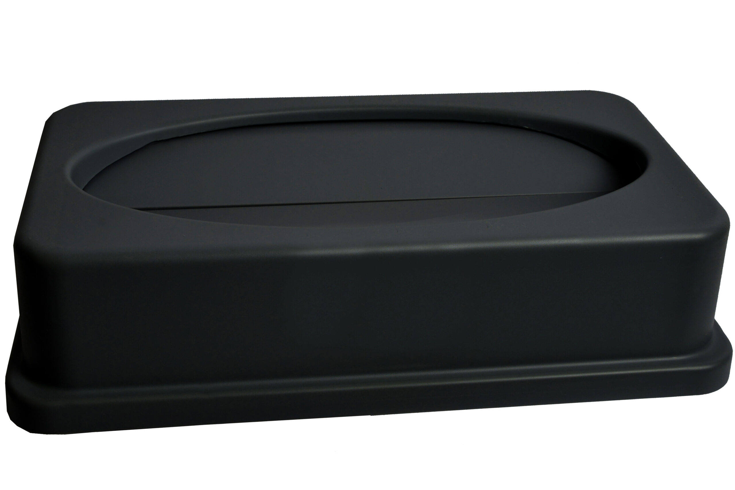 1023-04BK 23 Gallon Rectangular Garbage Can Lid with Drop In Spring Top-0