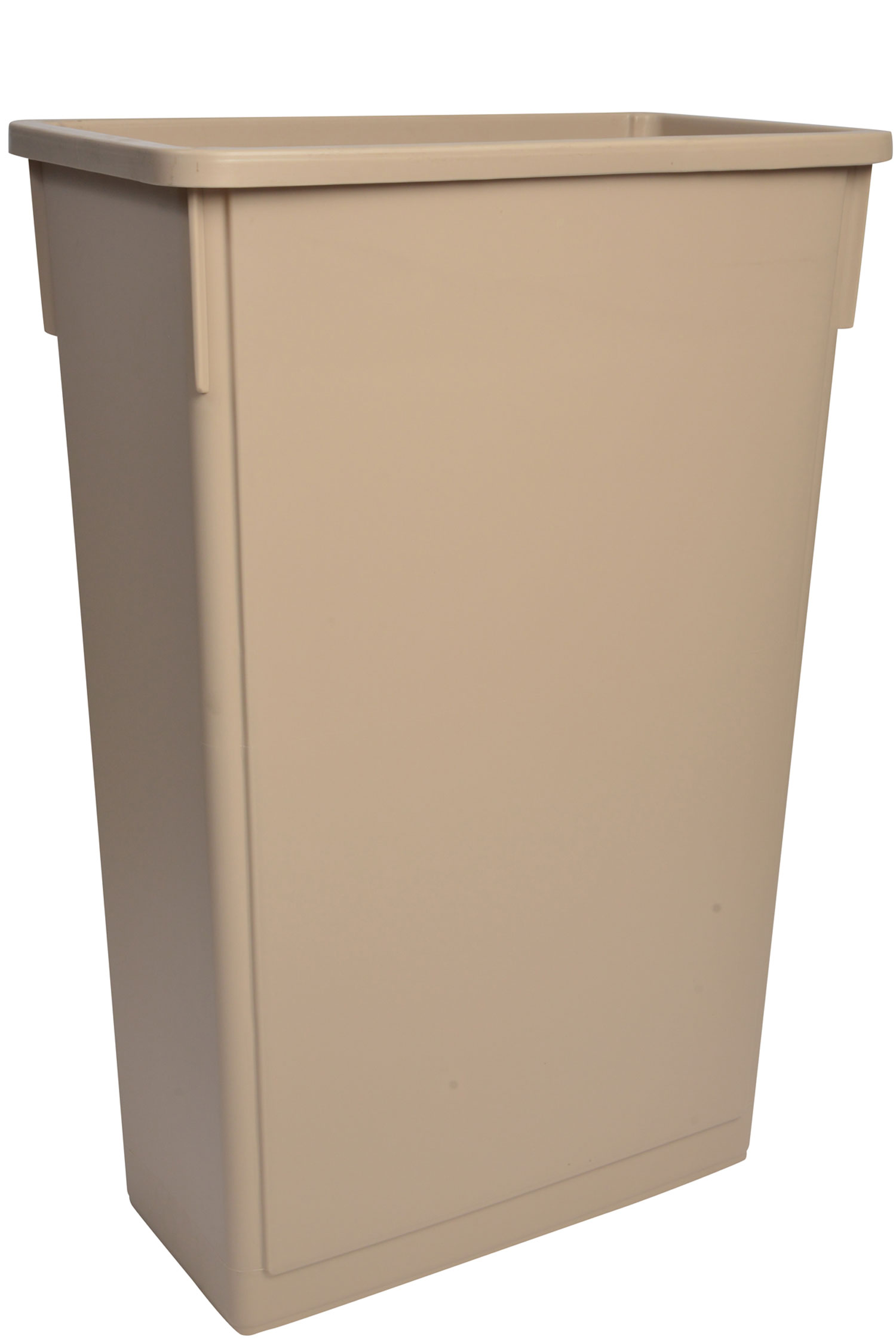 1023BE Beige Rectangular Garbage Can with 23 Gallon Capacity-0