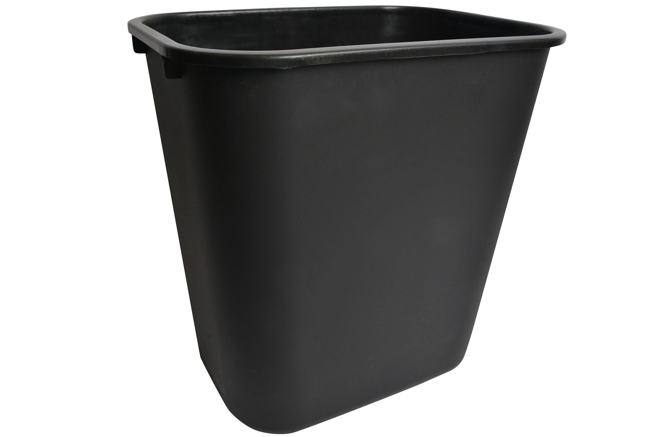1025BK Black Rectangular Garbage Can with 28 Quarts Capacity-0