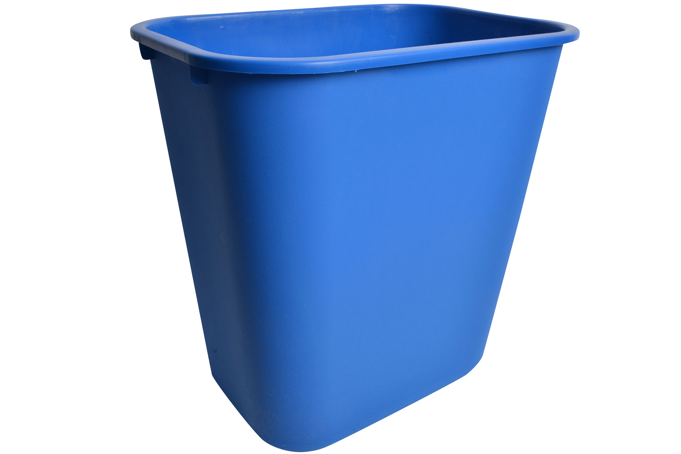 1025BL Blue Rectangular Garbage Can with 28 Quarts Capacity-0