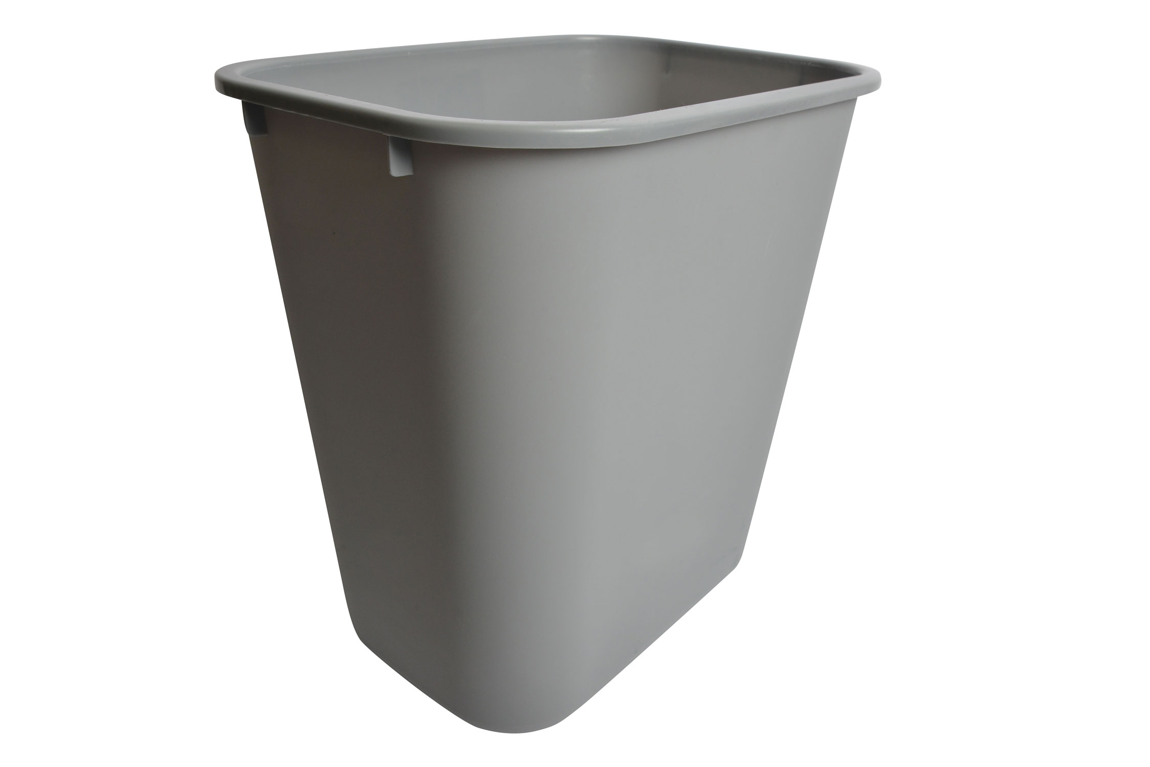 1025GY Grey Rectangular Garbage Can with 28 Quarts Capacity-0