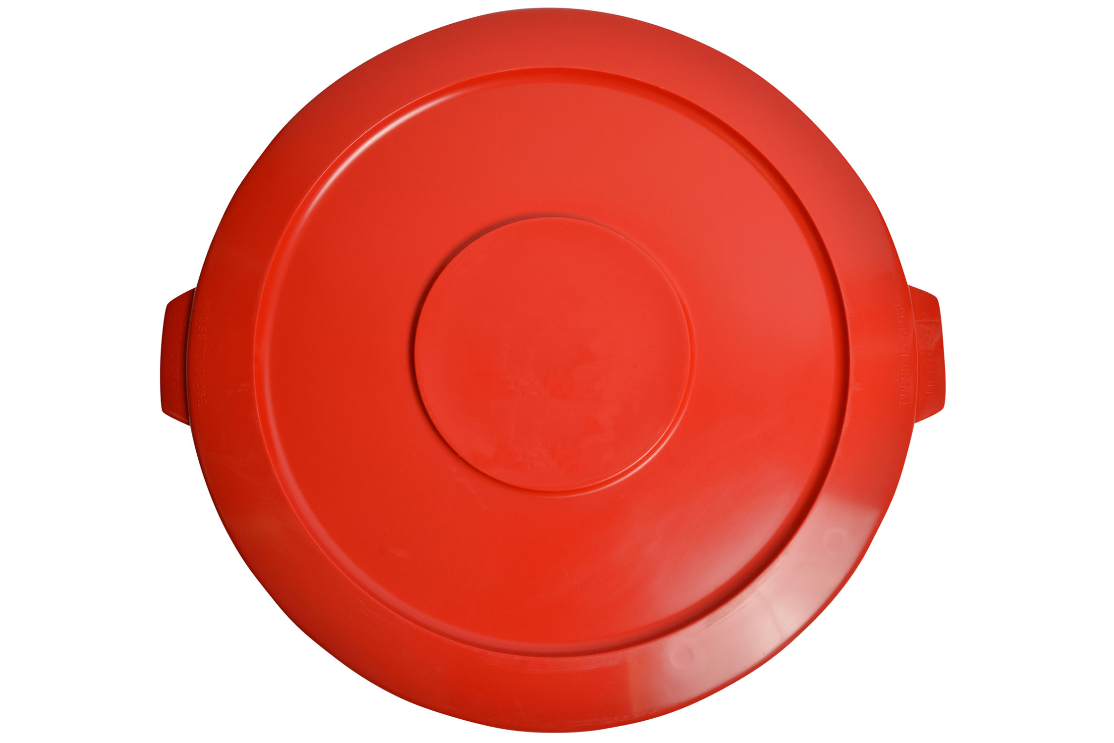 1032-02RD Red Round Container Lid for 32 Gallon Garbage Can-0