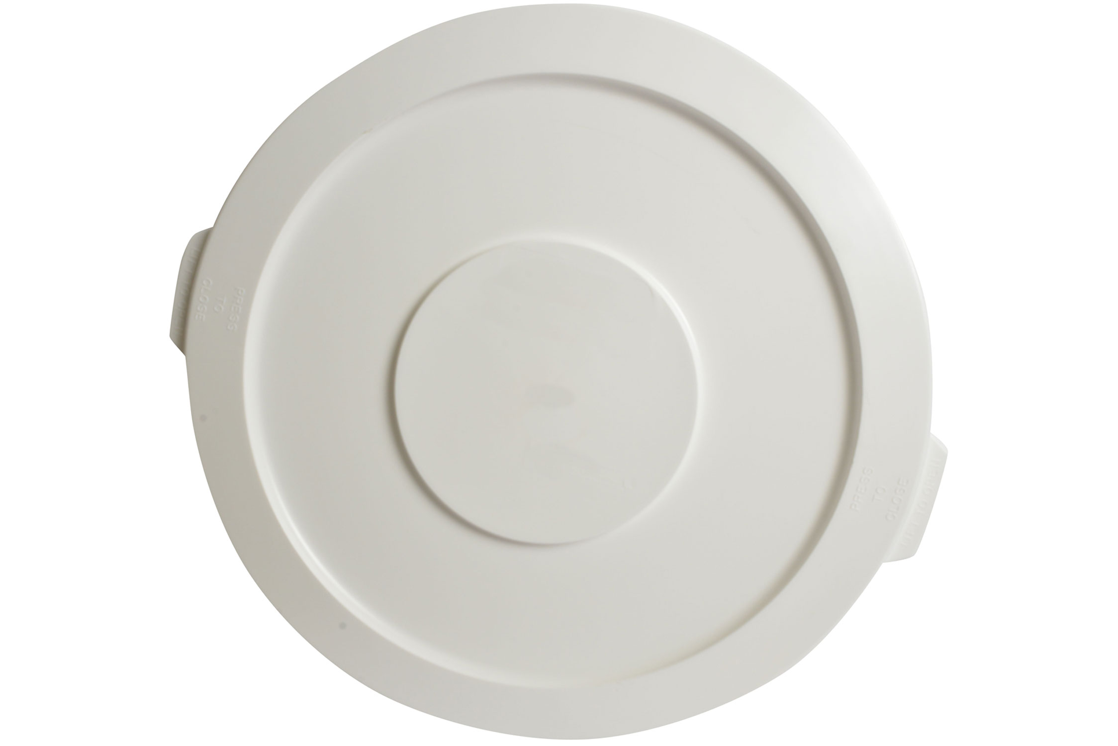 1032-02WH White Round Container Lid for 32 Gallon Garbage Can-0