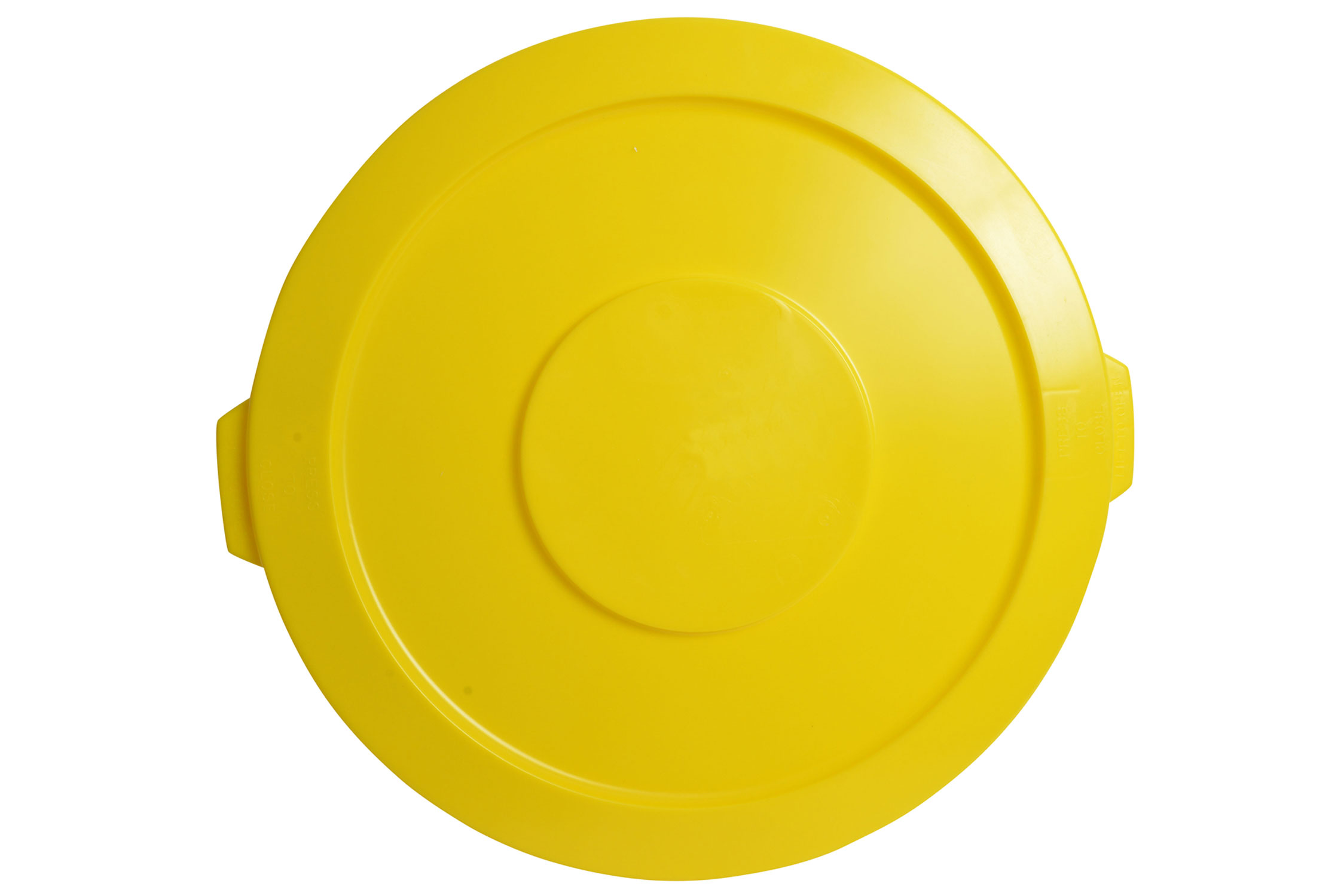 1032-02YW Yellow Round Container Lid for 32 Gallon Garbage Can-0