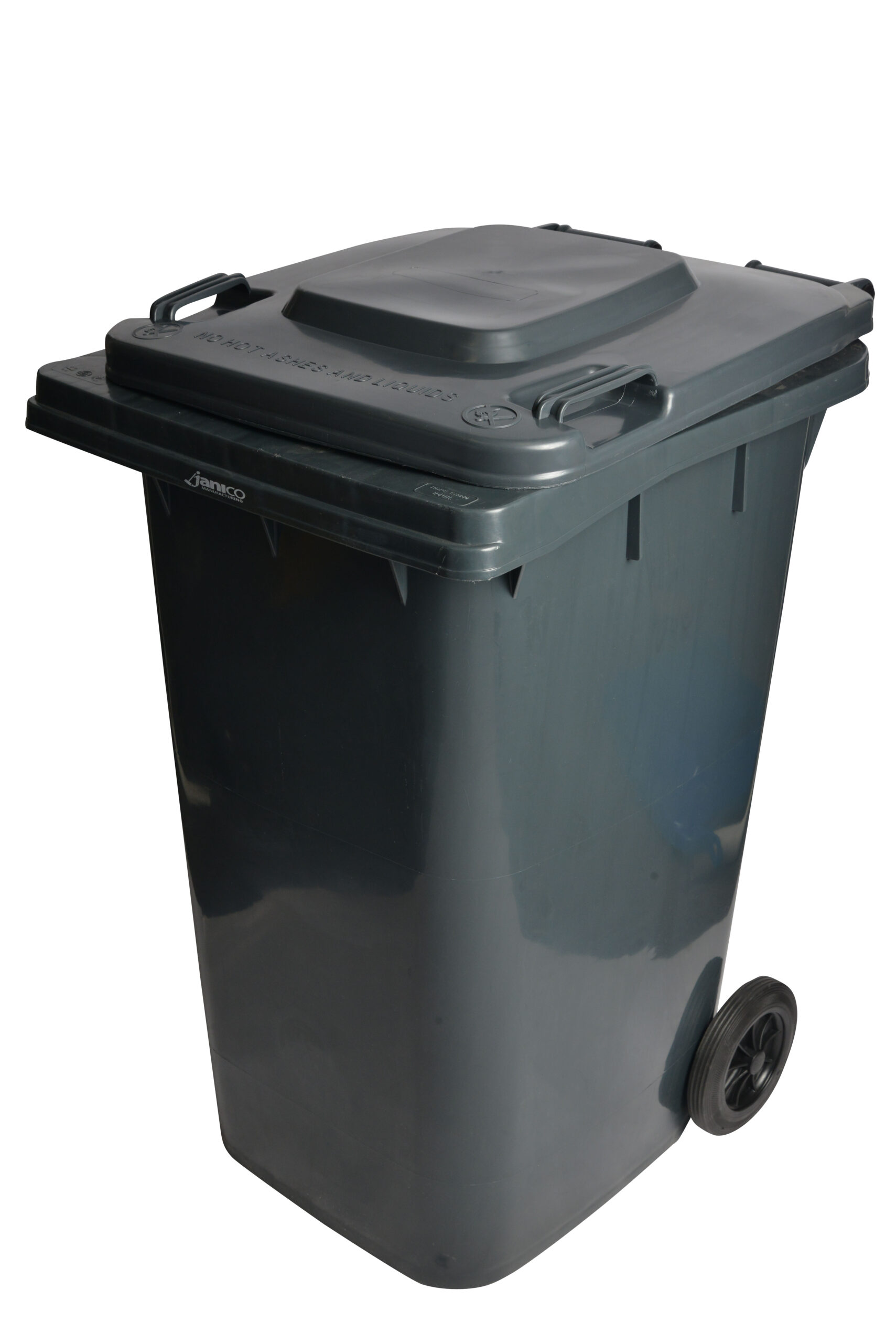 1038GY Grey Rollout Container 32 Gallon Trash Cans with Wheels-0