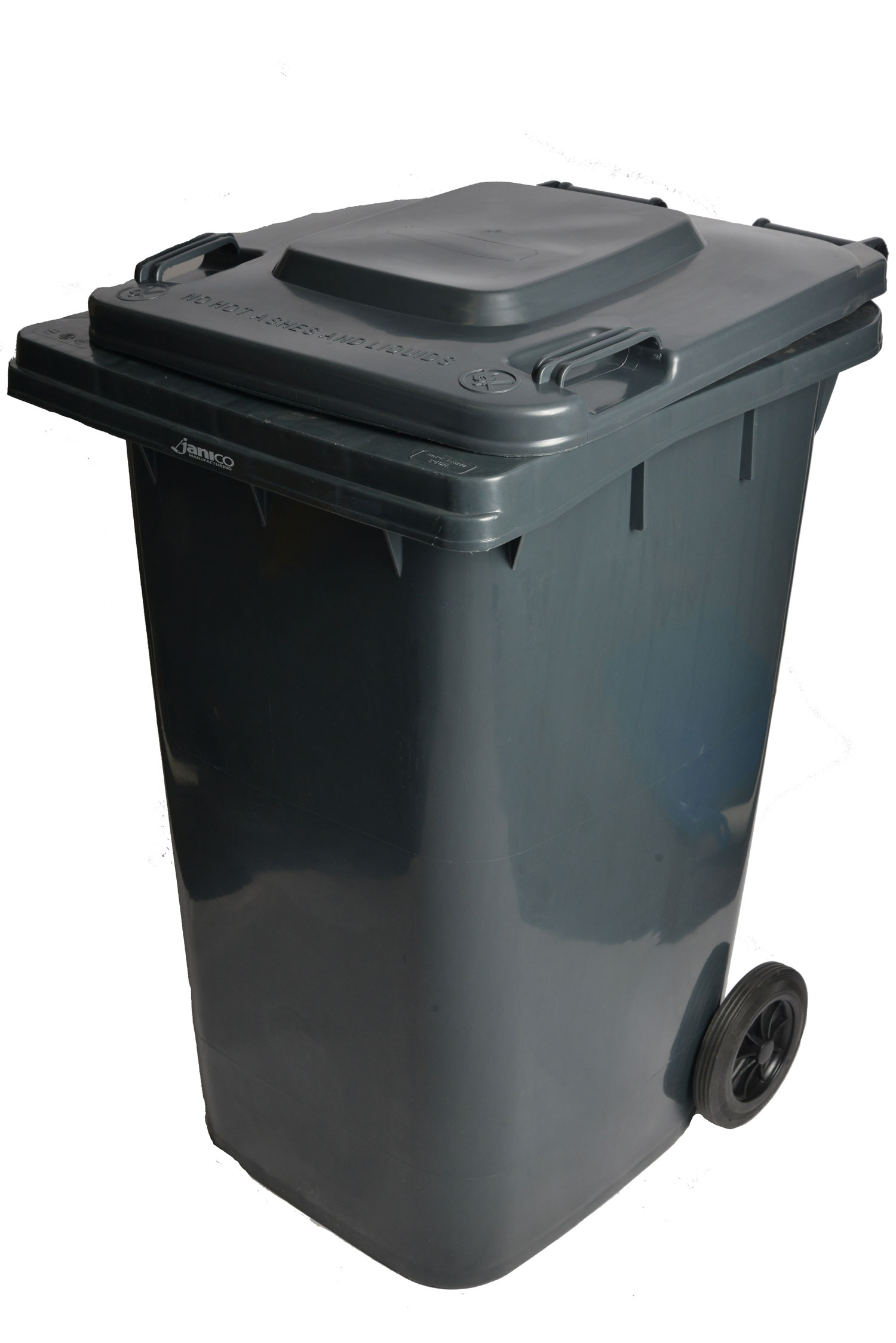 1039GY Grey Rollout Container 60 Gallon Trash Cans with Wheels-0