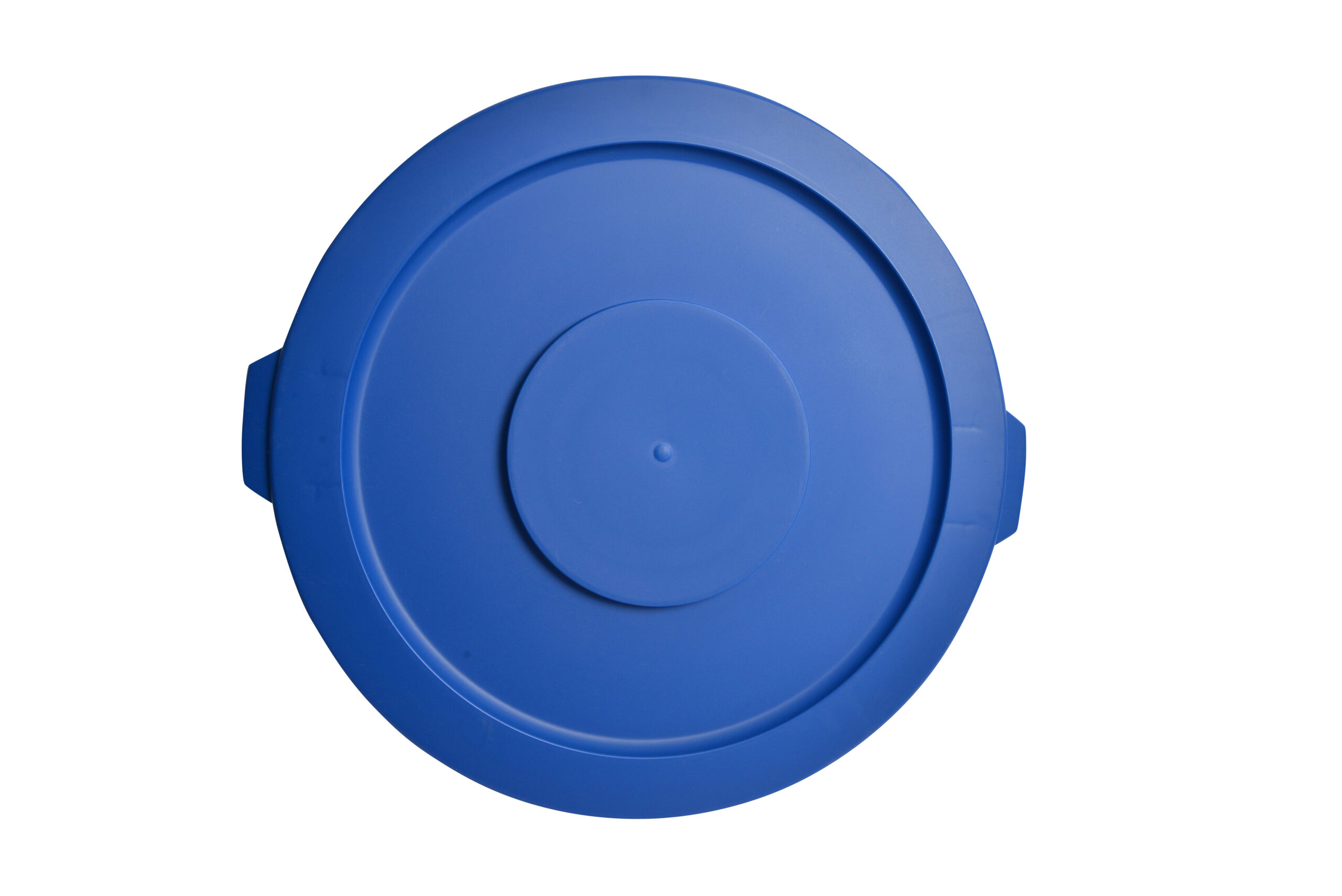 1044-02BL Blue Round Container Lid for 44 Gallon Garbage Can-0