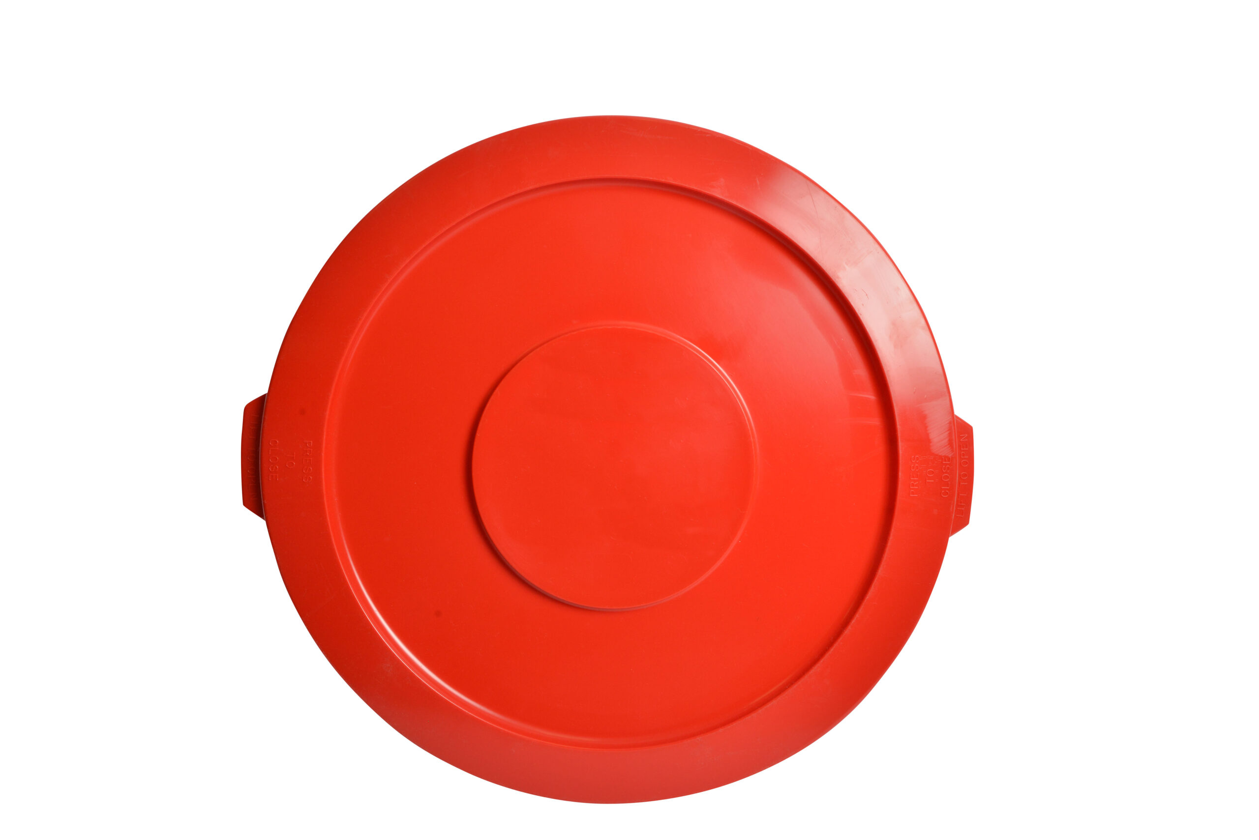 1044-02RD Red Round Container Lid for 44 Gallon Garbage Can-0