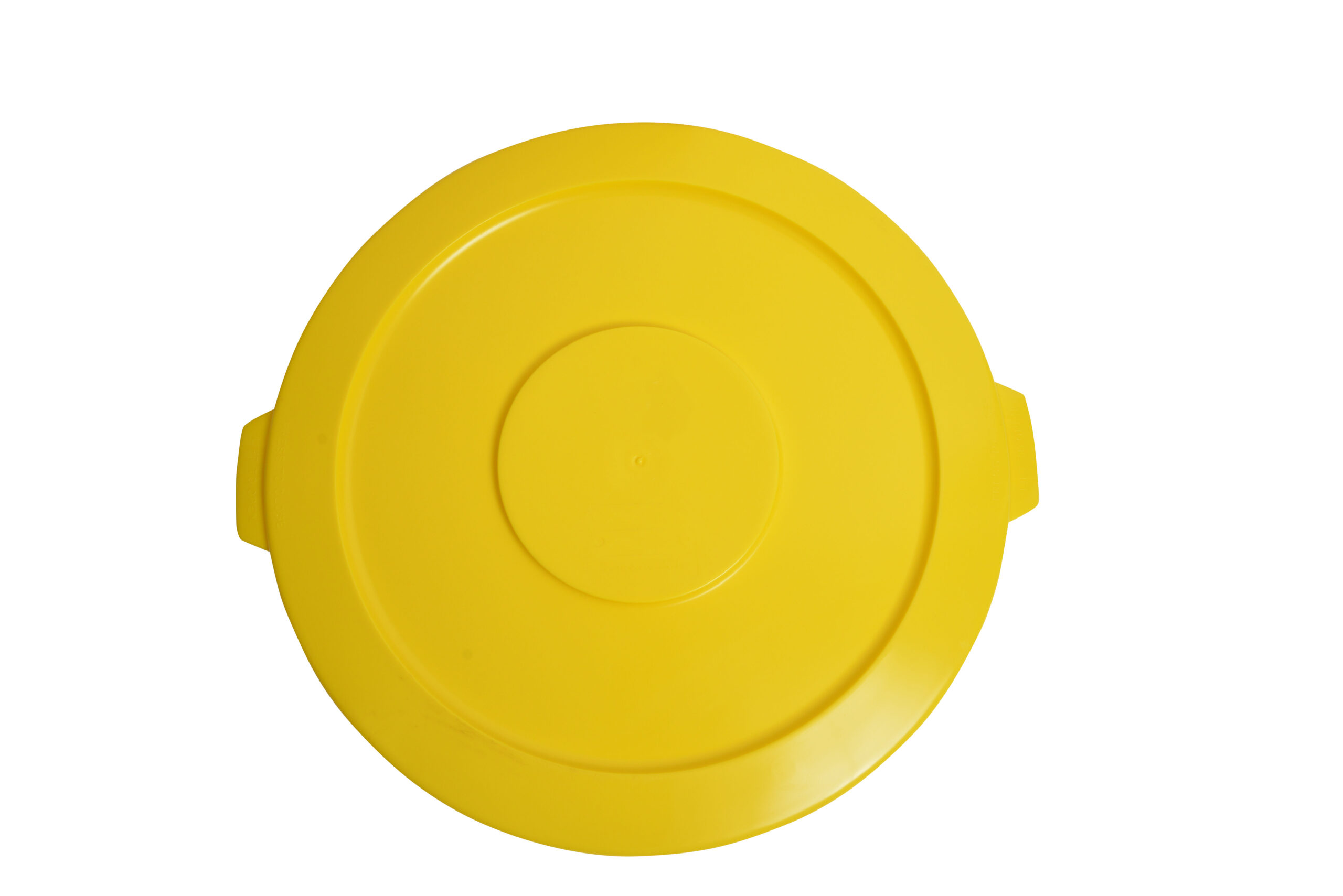 1044-02YW Yellow Round Container Lid for 44 Gallon Garbage Can-0
