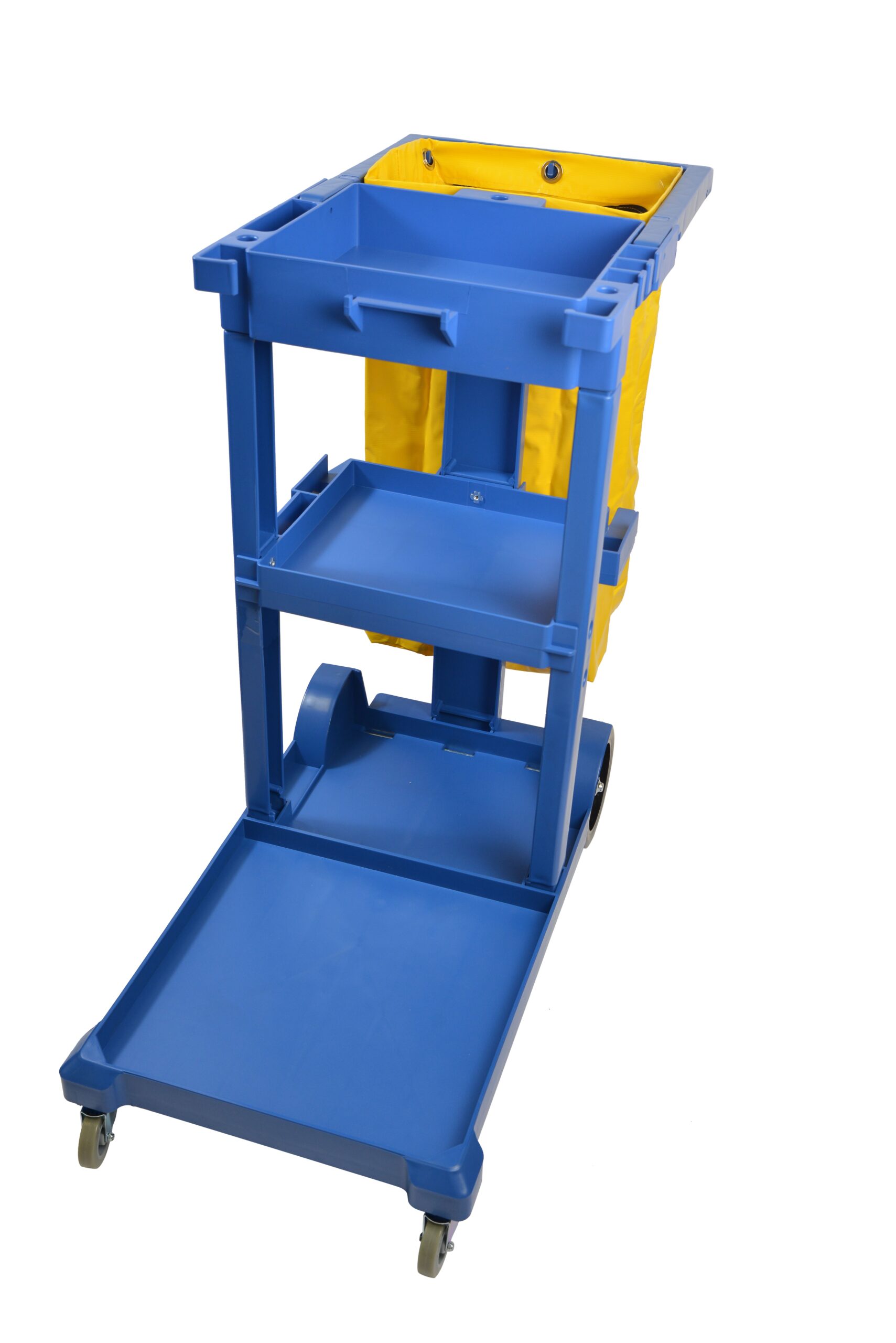 1050BL Janitor Housekeeping Utility Cart, Janitorial Cleaning Cart, Blue-0