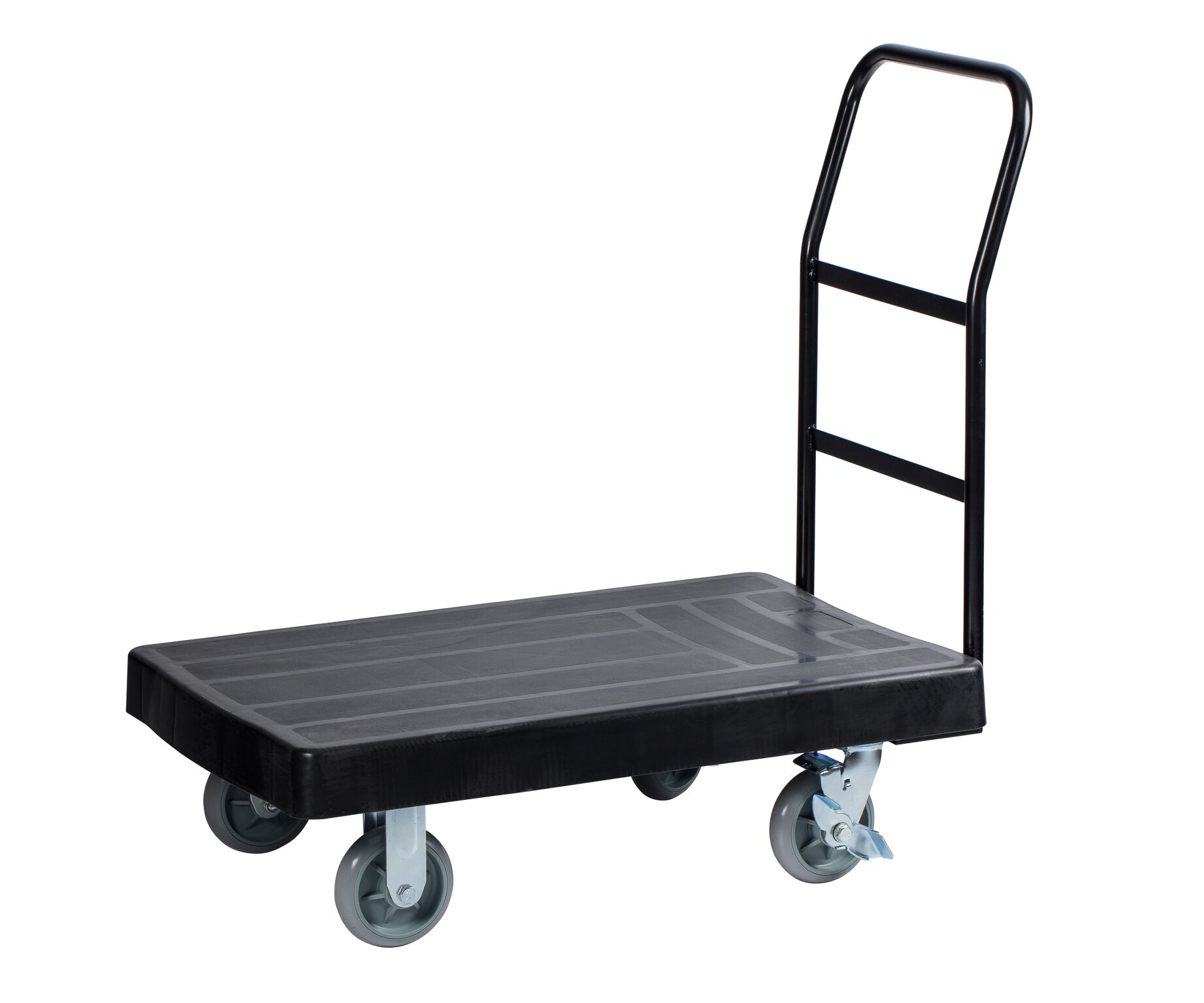 1058 Tall Platform Truck Cart, Stock Picking & Put Away Cart, Black-0