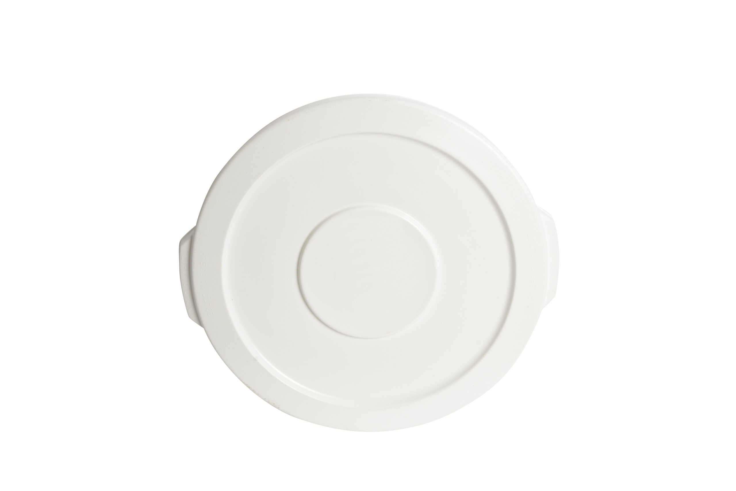 1120-02WH White Round Container Lid for 20 Gallon Garbage Can-0