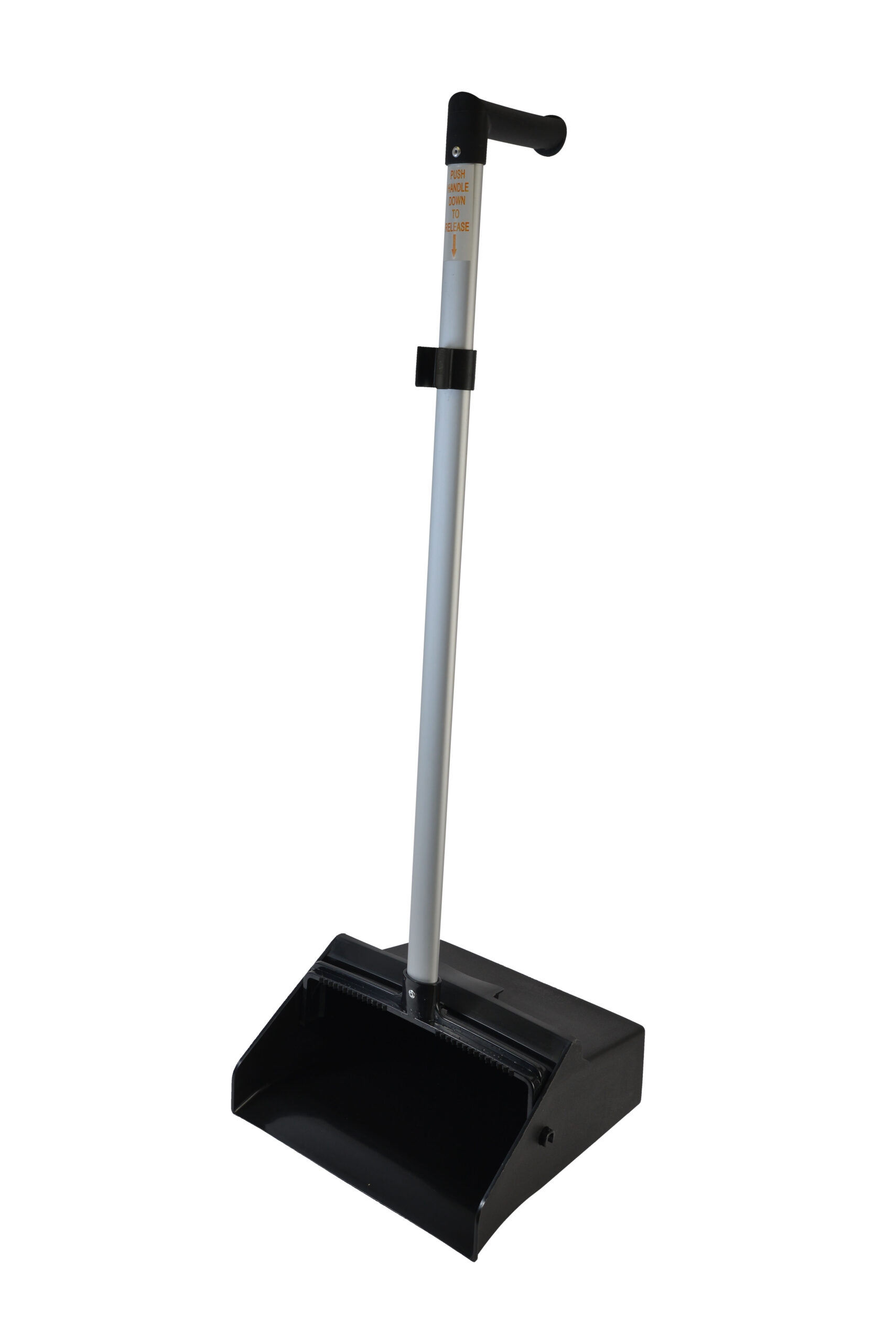 1185 Black Lobby Dust Pan with Ergonomic Handle-0