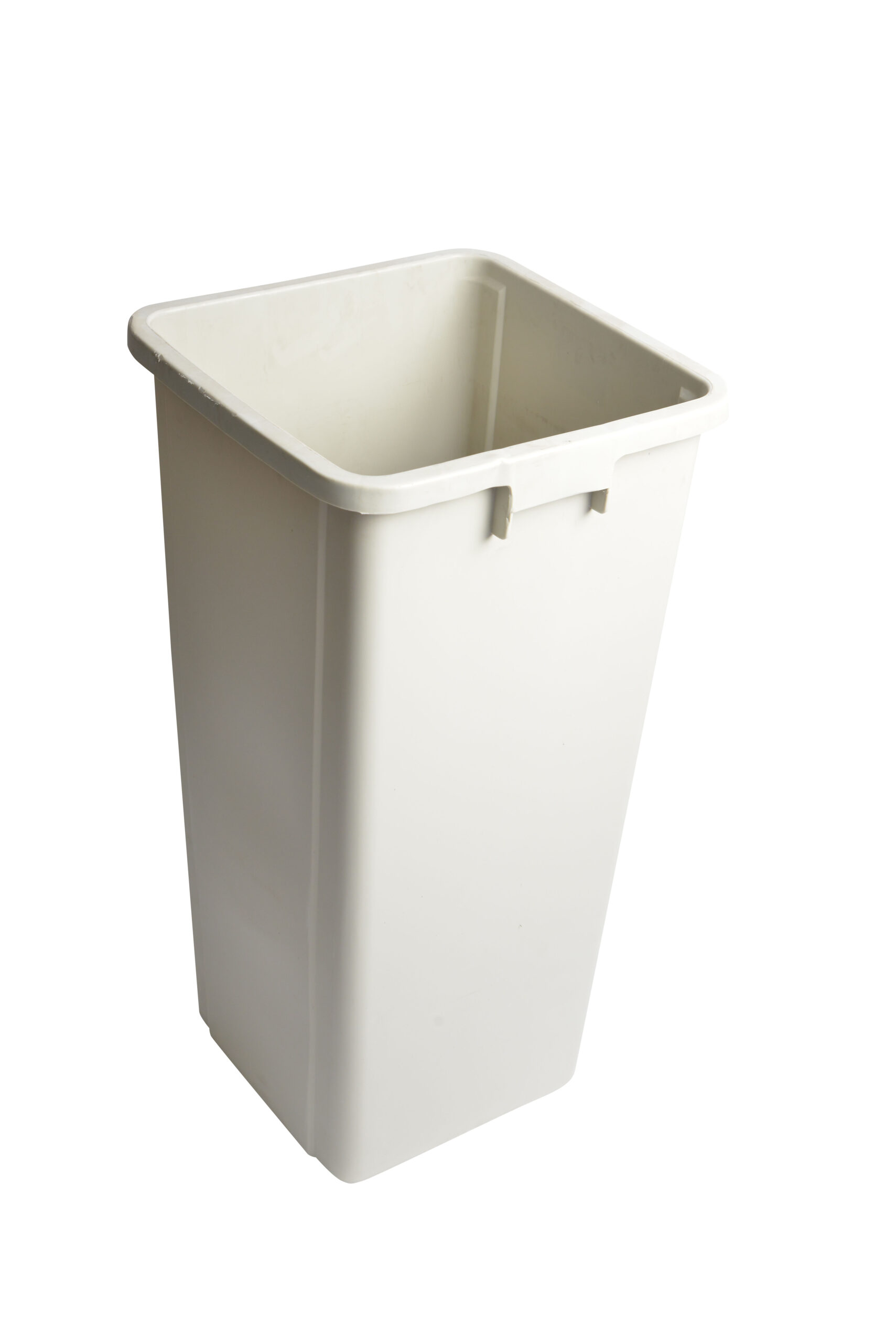 1225BE Beige Square Garbage Can with 25 Gallon Capacity-0