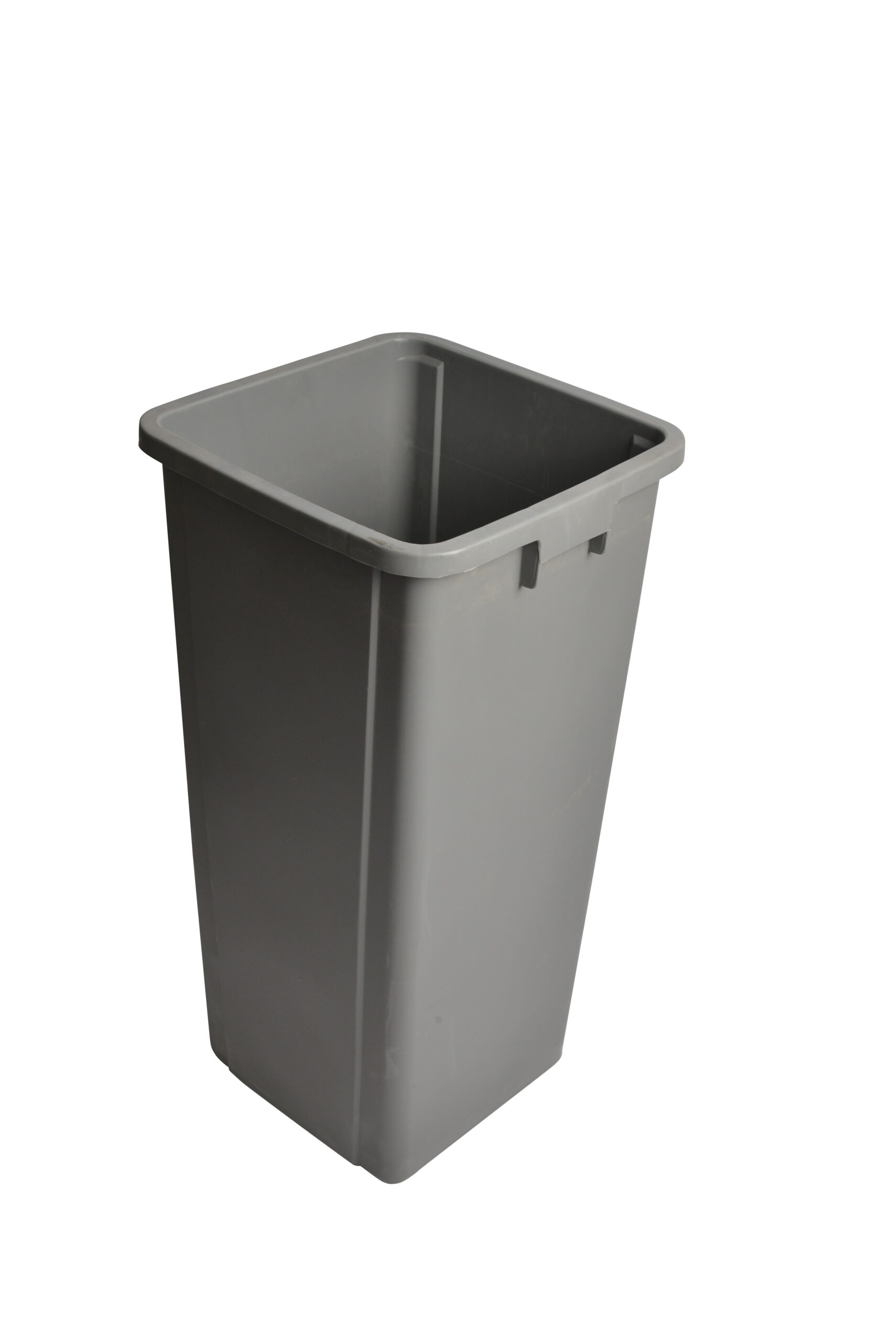 1225GY Grey Square Garbage Can with 25 Gallon Capacity-0