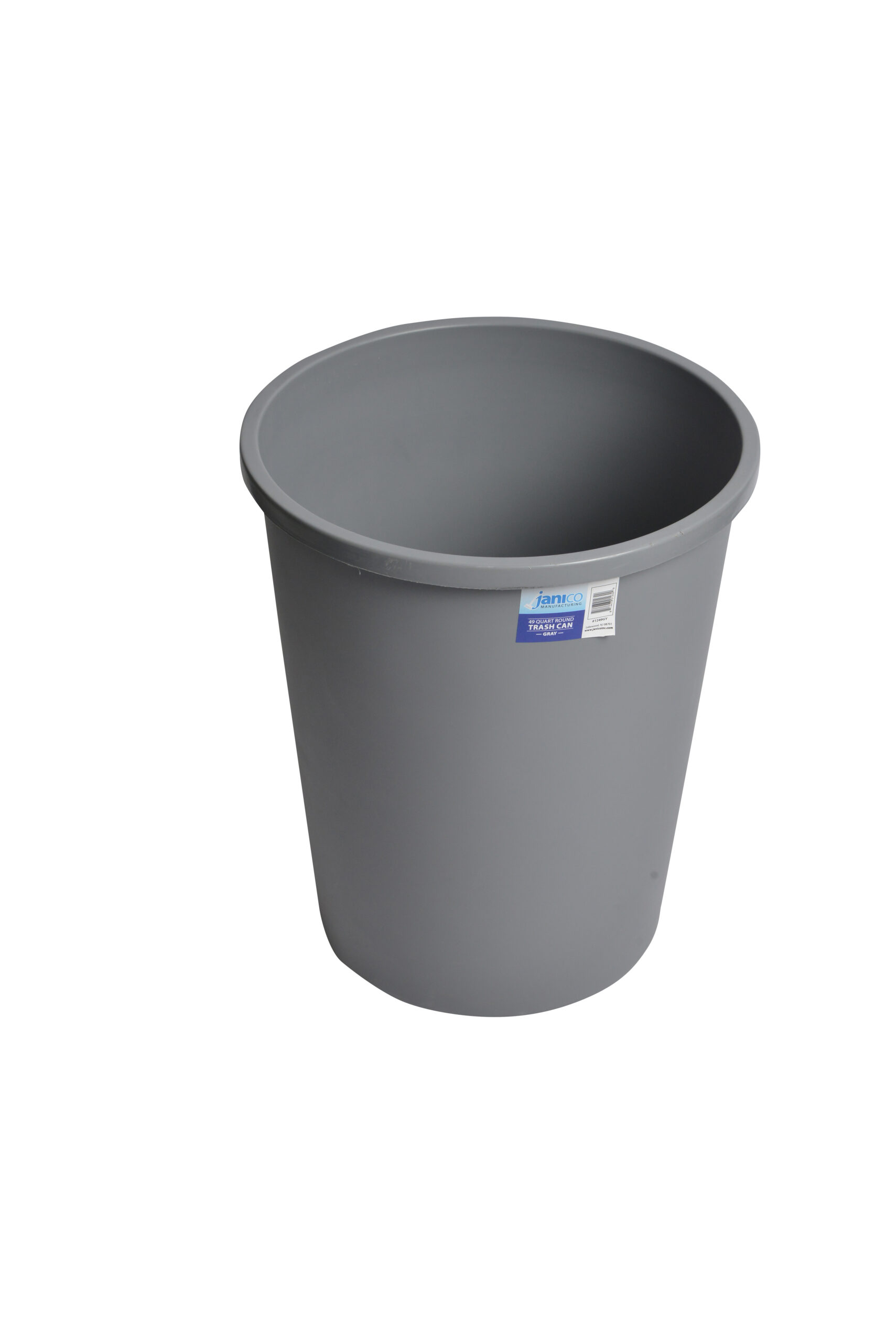1249GY 49 Quarts Grey Round Garbage Can-0