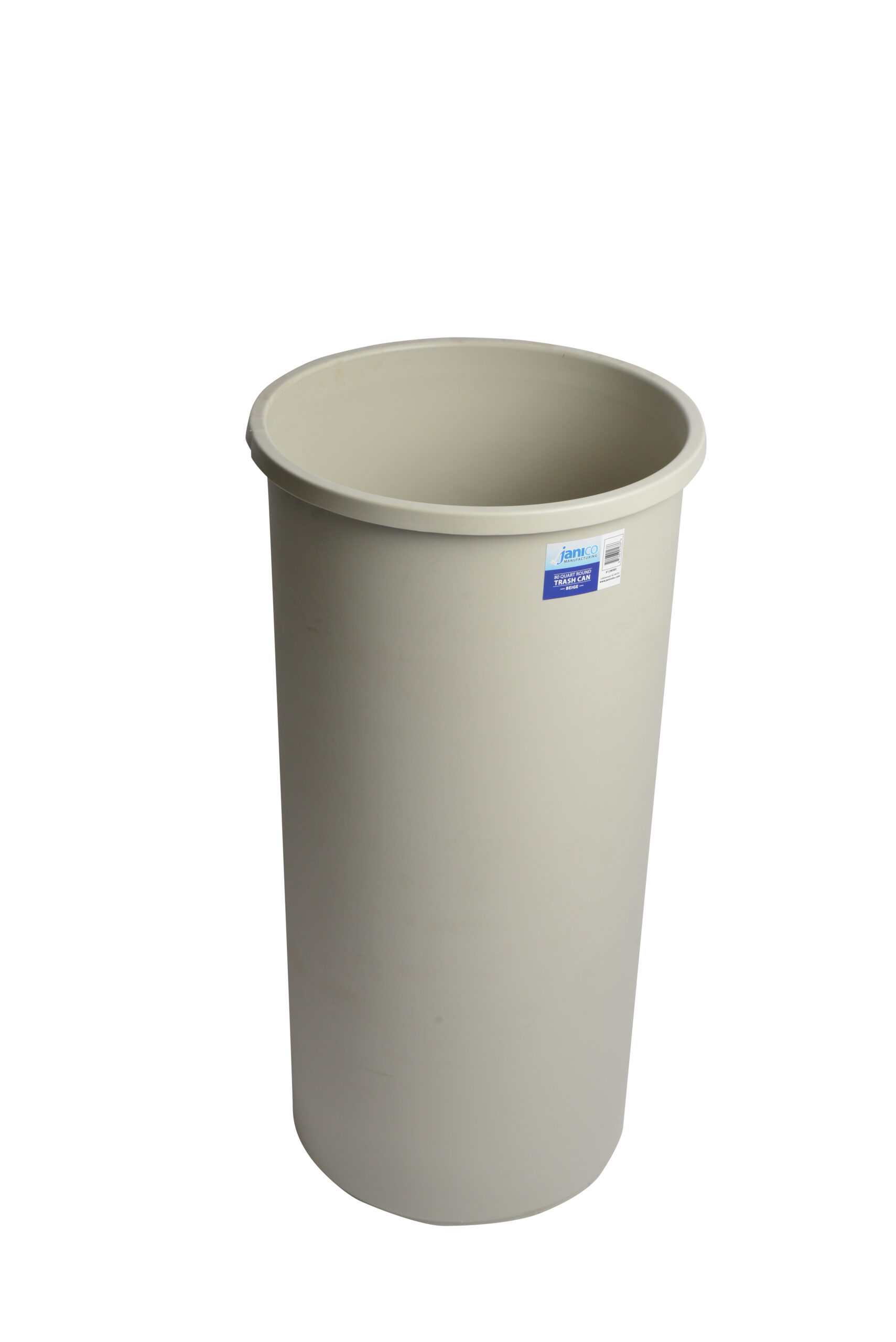 1280BE 80 Quarts Beige Round Garbage Can-0