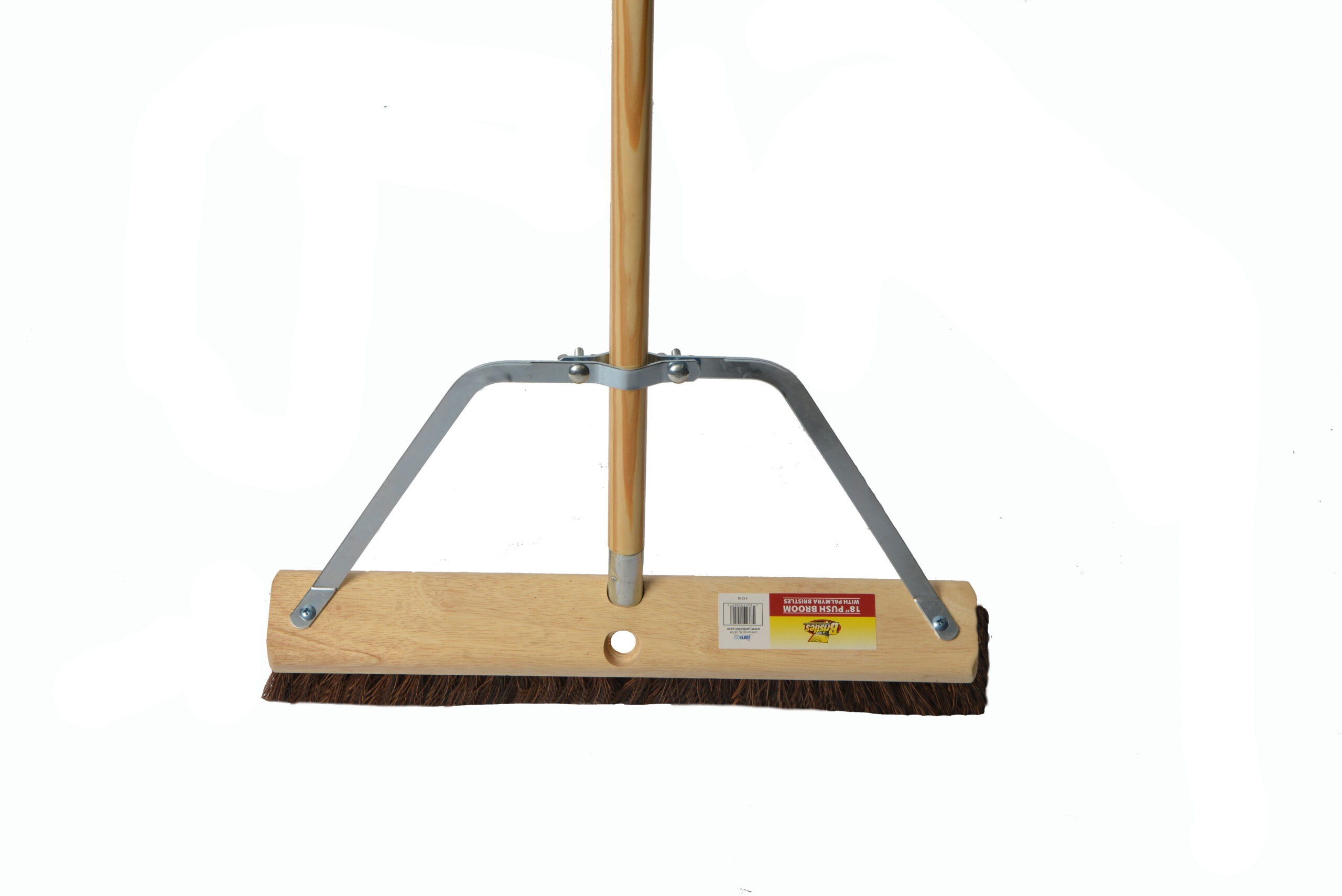 4009 Push Broom Metal Handle Brace with Cross Bars-0