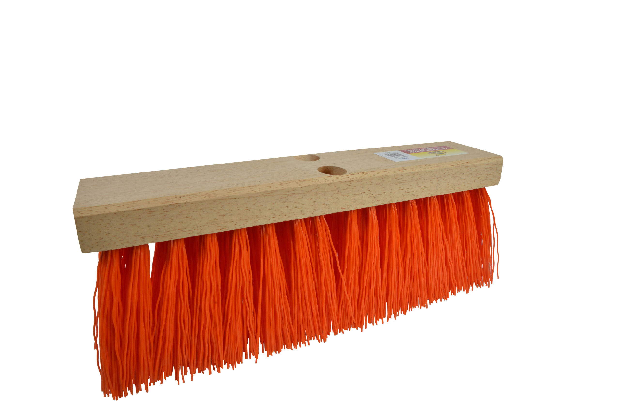 4016 16 Inch Street broom with 5.25 Inch Orange Poly Bristles-0