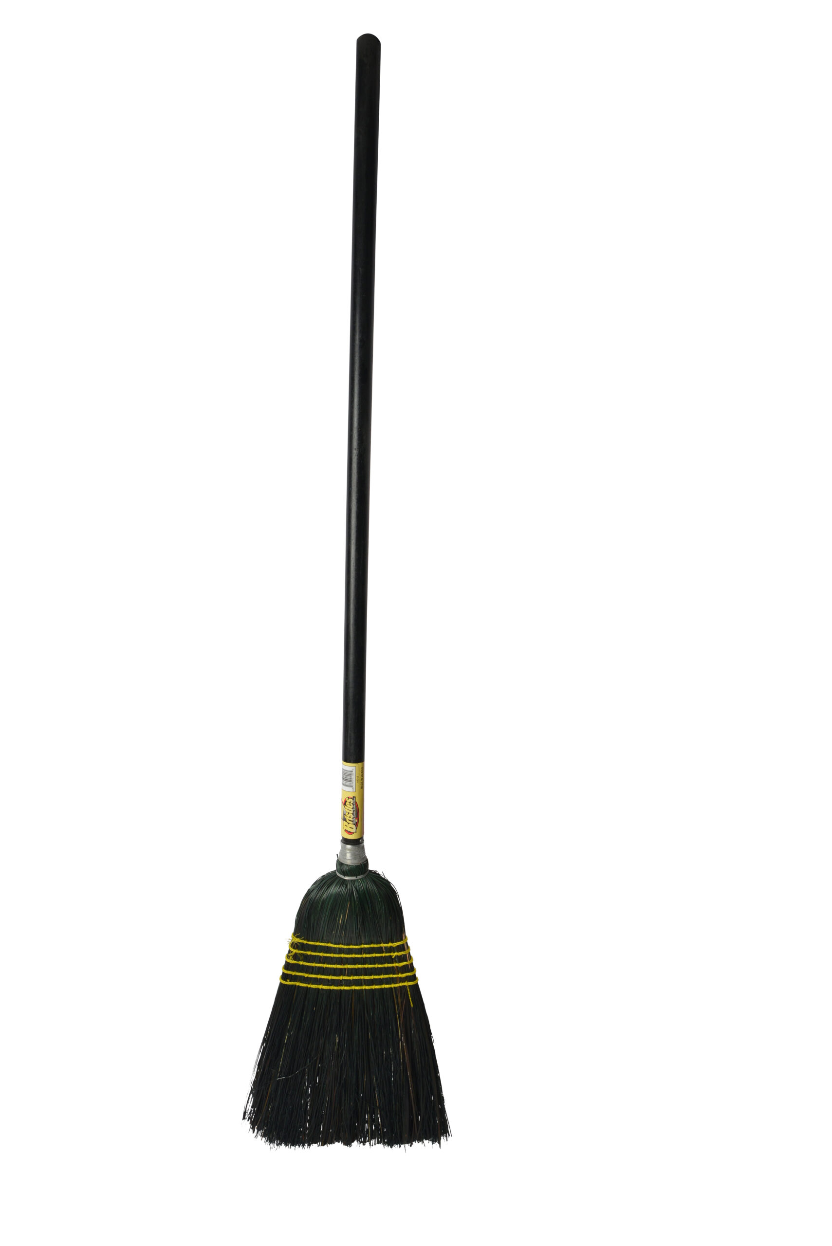 4044 Black Corn Broom with 42 Inch Long Wood Handle-0