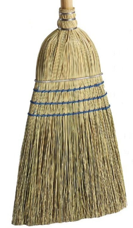 4045 Warehouse Corn Broom with 42 Inch Long Wood Handle-0