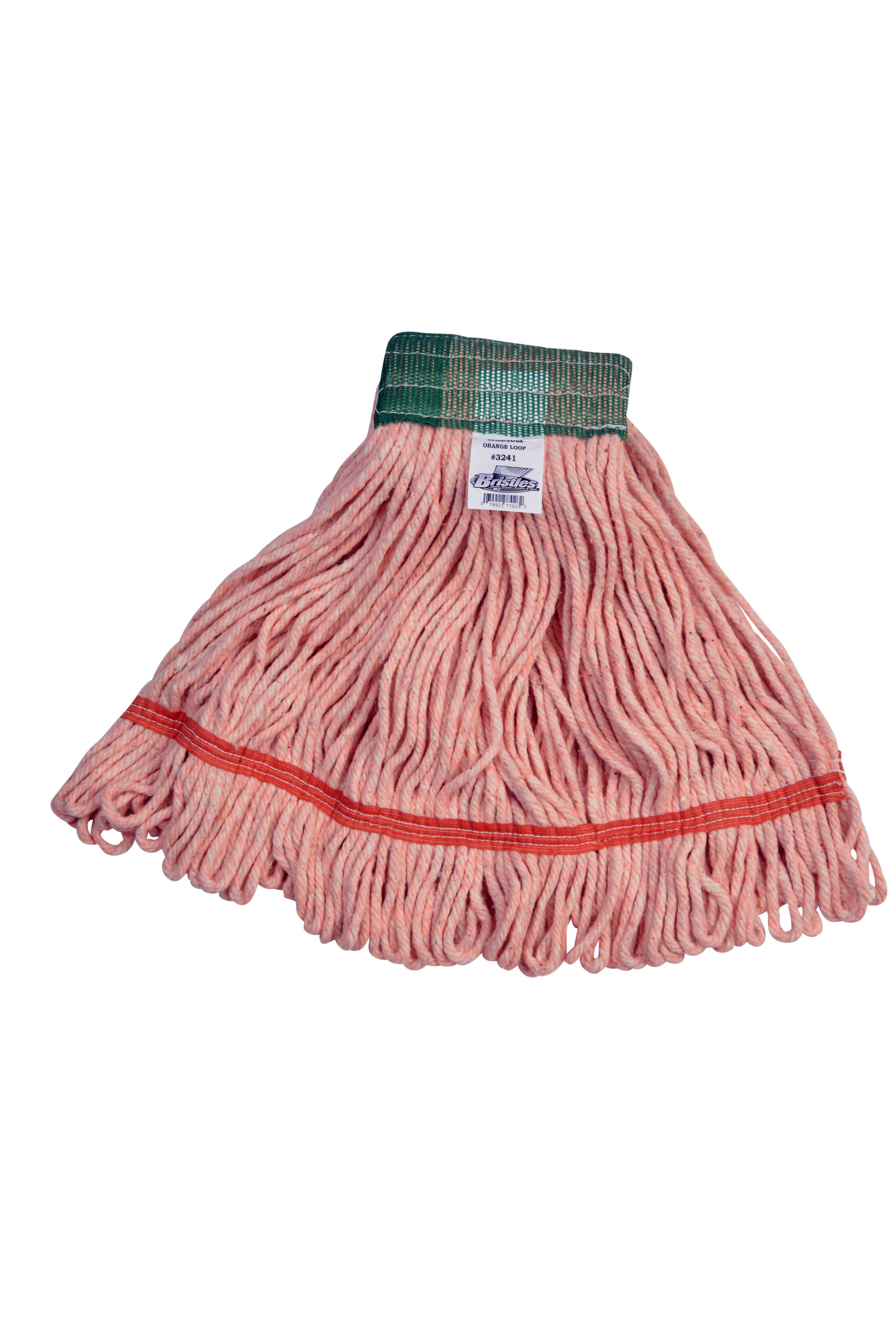 3241 Medium Orange Blended Cotton 5 Inch Wide Headband Looped End Mop Head-0