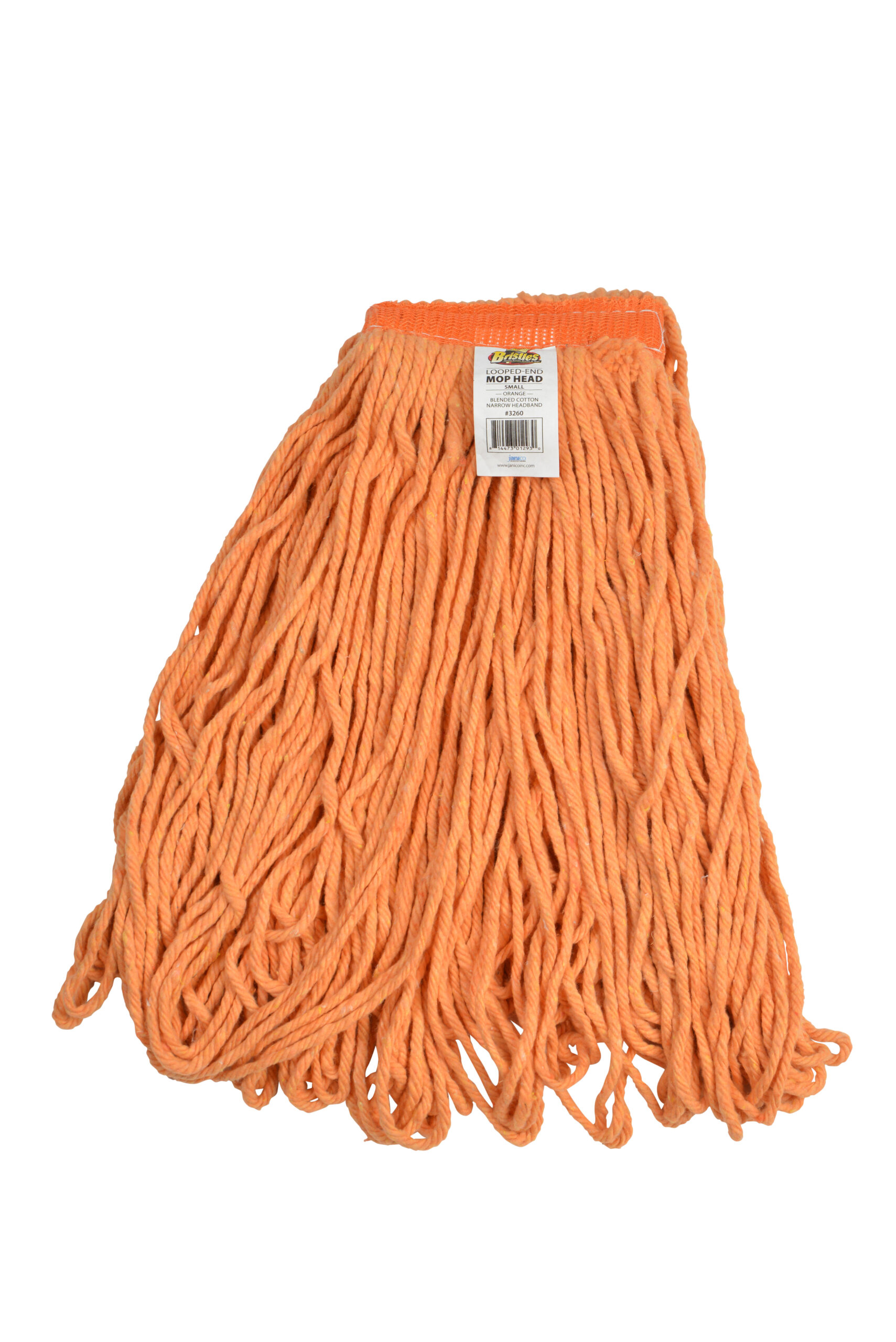 3260 Small Orange Blended Cotton 1 Inch Narrow Headband Looped End Mop Head-0