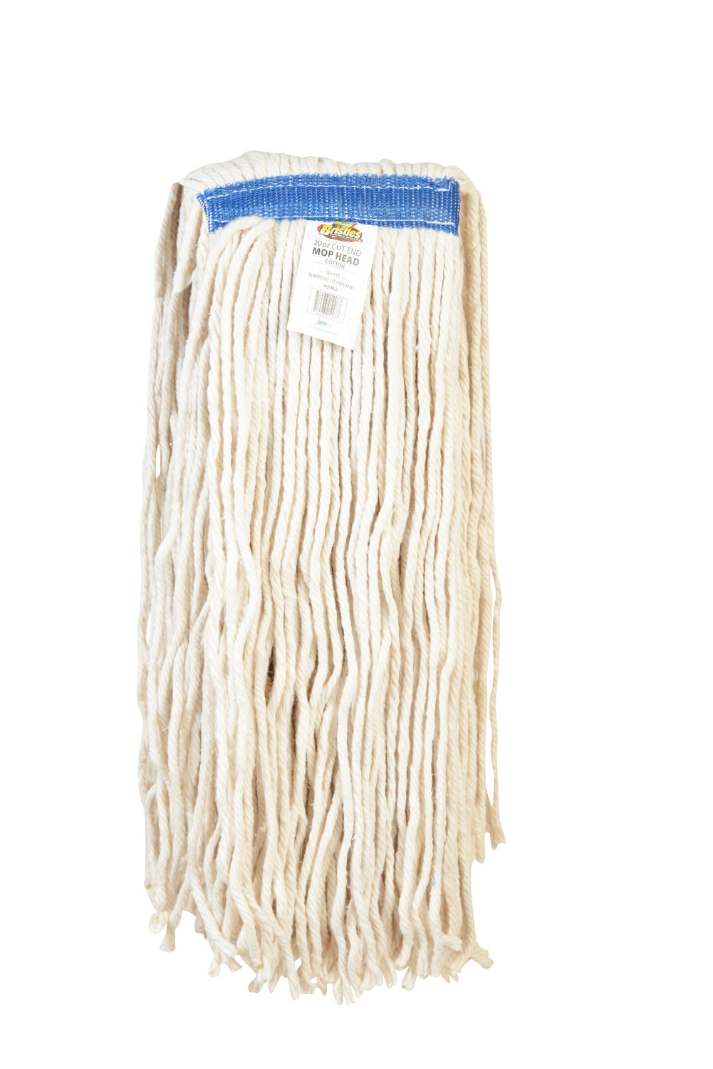 3962 20oz Full Weight Cotton Cut End Mop Head with 1 Inch Narrow Headband-0
