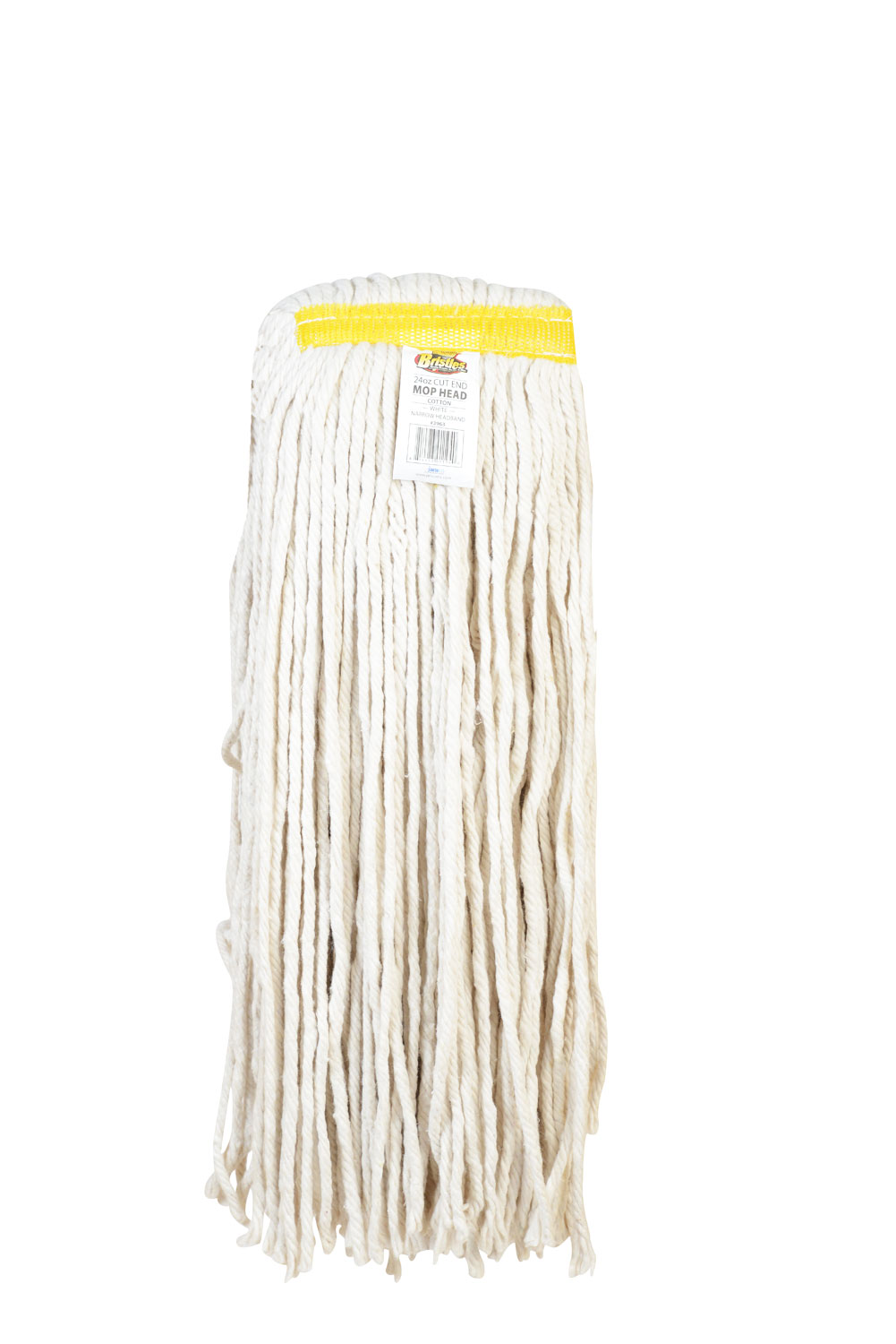 3963 24oz Full Weight Cotton Cut End Mop Head with 1 Inch Narrow Headband-0
