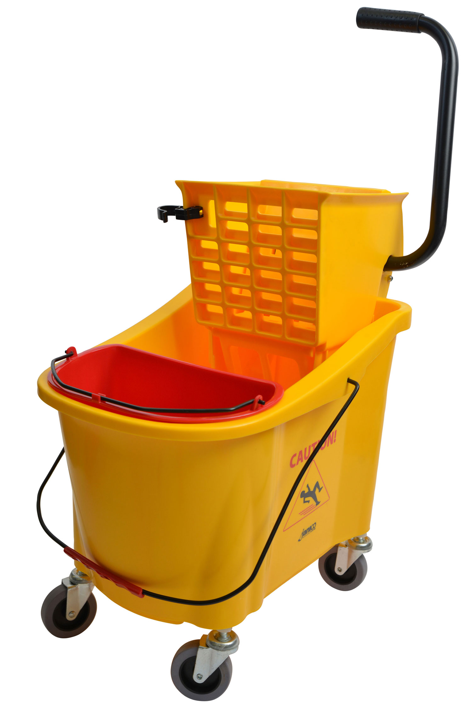 1036 36 Qt Yellow Mop Bucket With Side Press Wringer-0