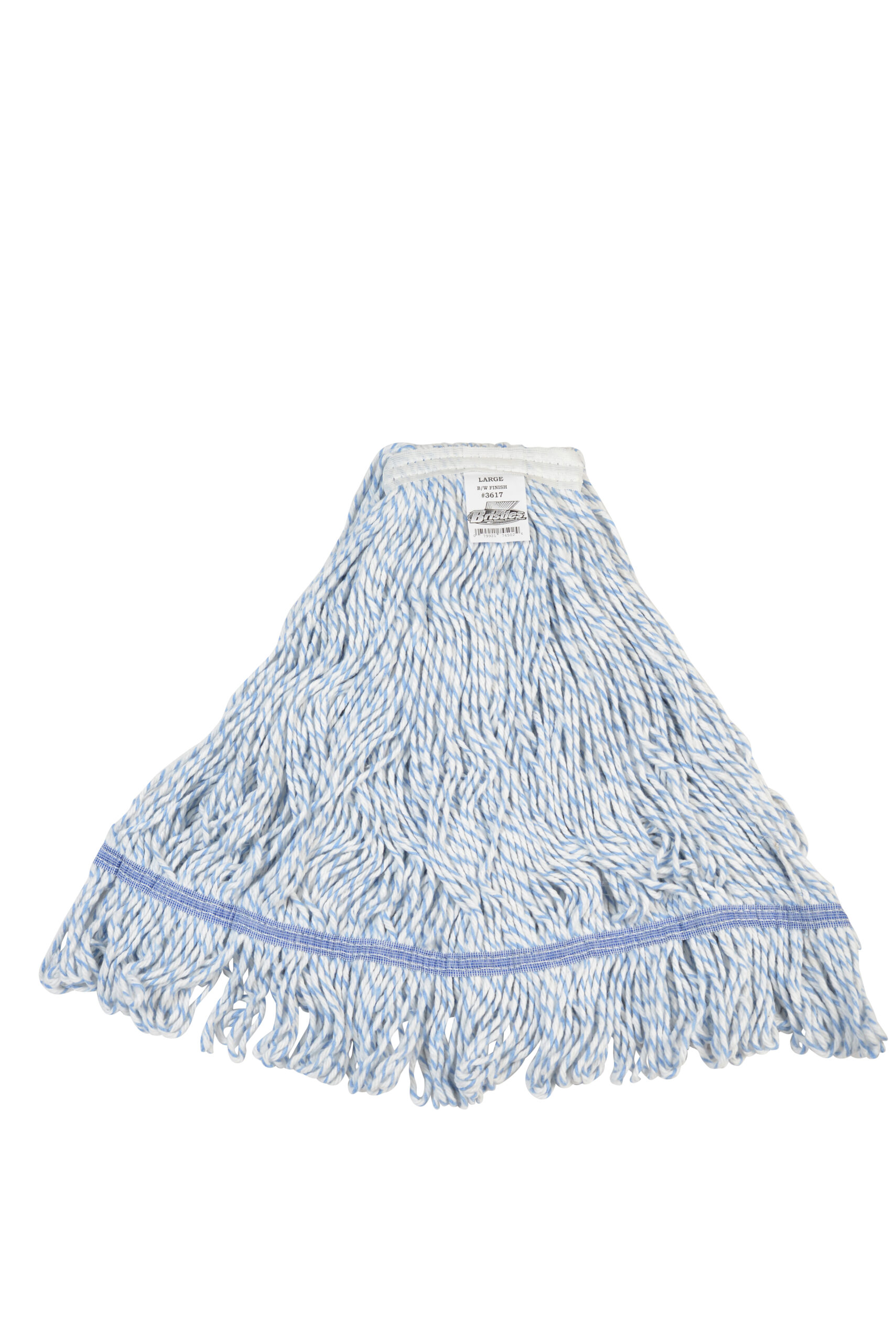 3617 Large Looped End Blue Striped Finish Mop Head NB-0