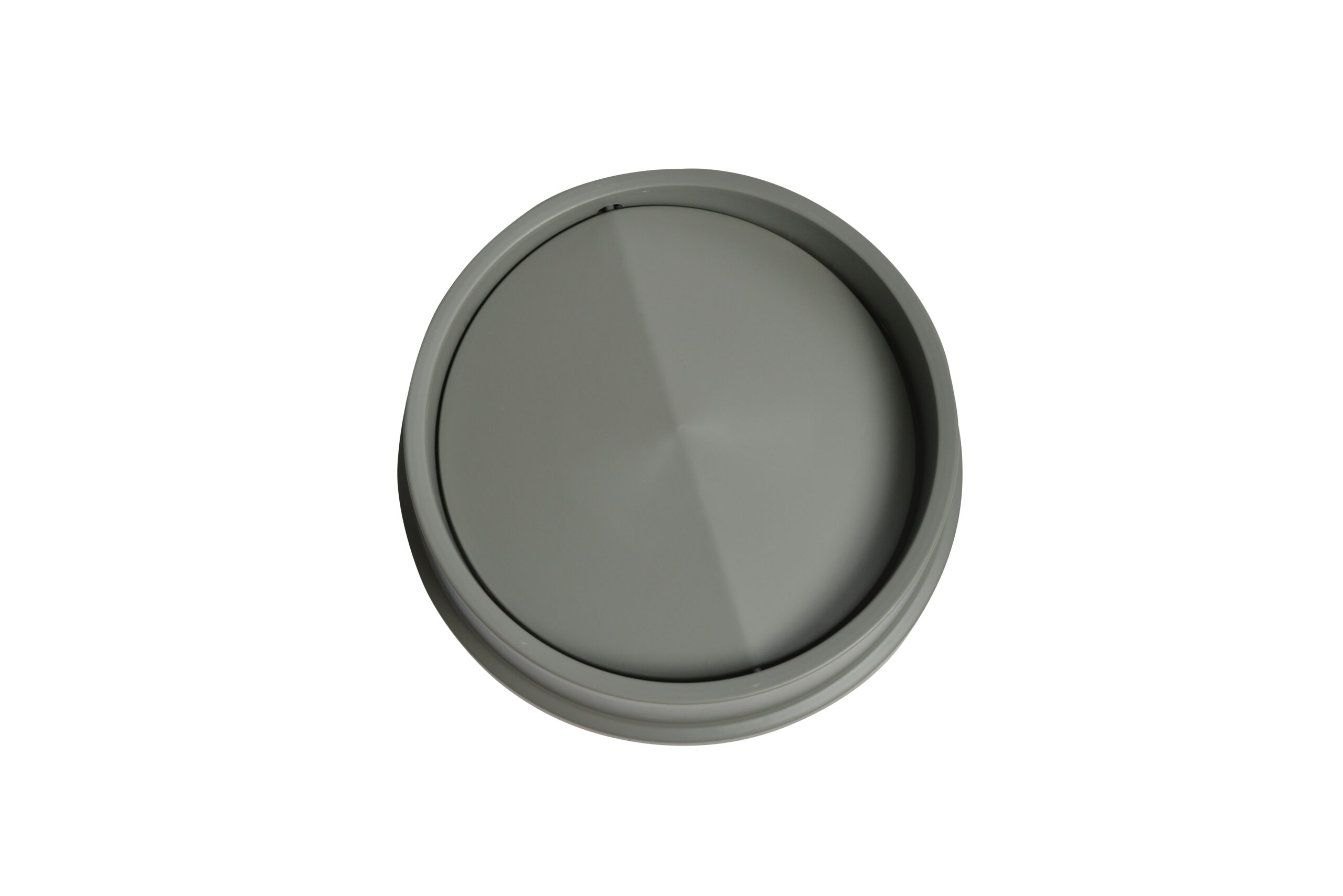 1280-02GY 49-80 Qt Grey Round Garbage Can Swing Top Lid-0