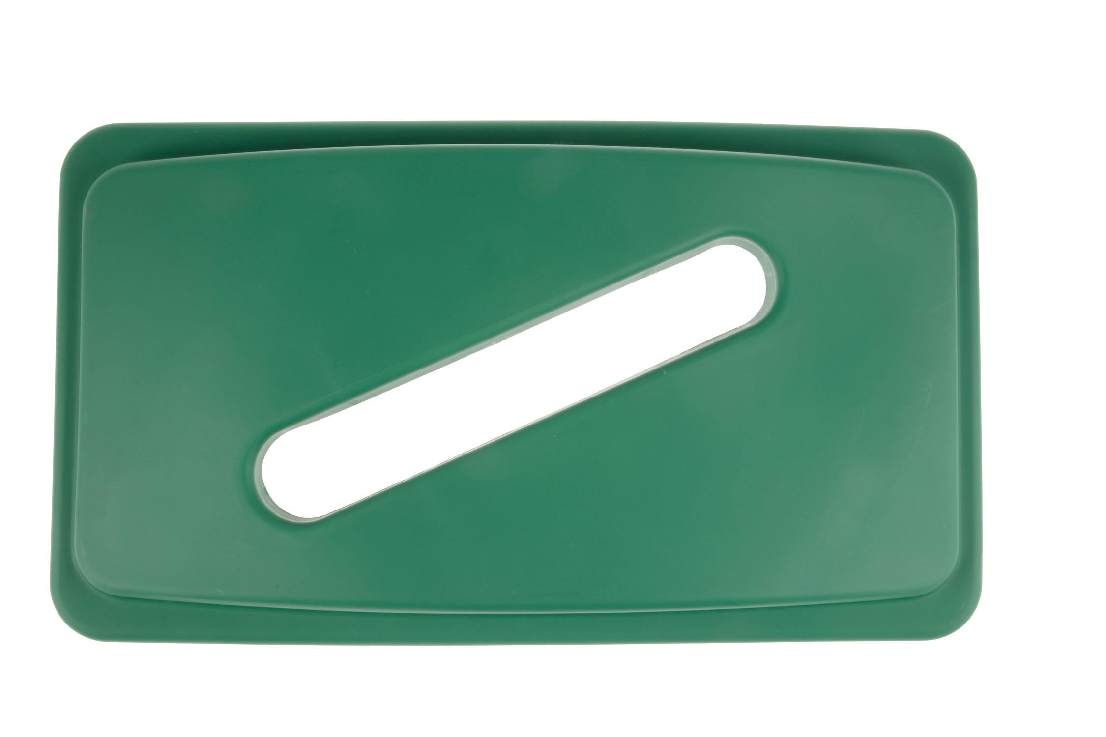 1023-06GN Green Rectangular Garbage Can Lid-0
