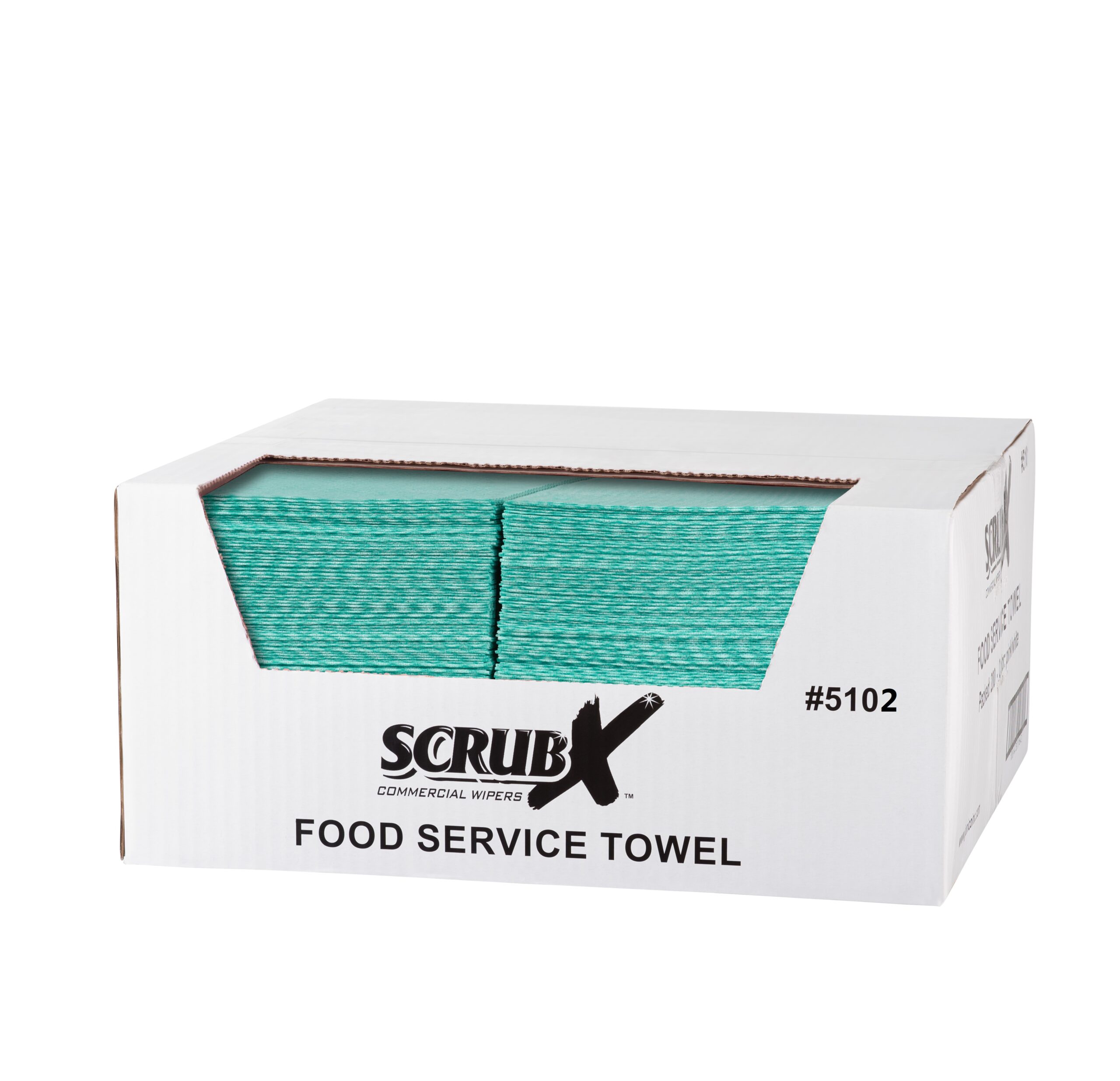 5102 Food Service Towel - Green/White Diamond-0
