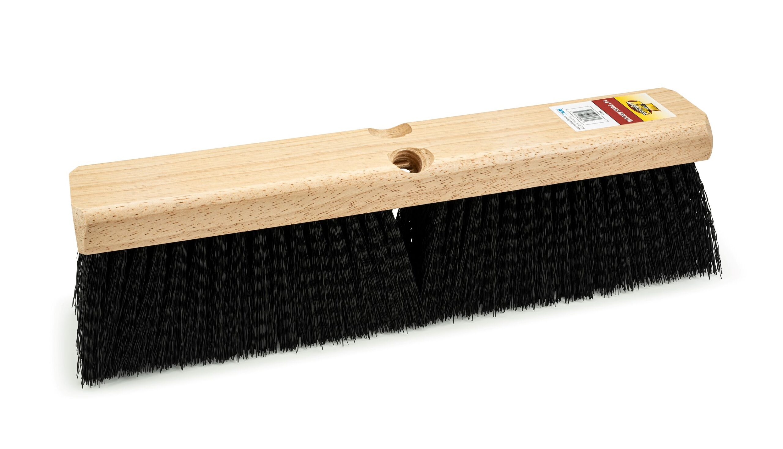 4014- 14" Indoor Push Broom with Polypropylene Bristles (Packed 12)-0