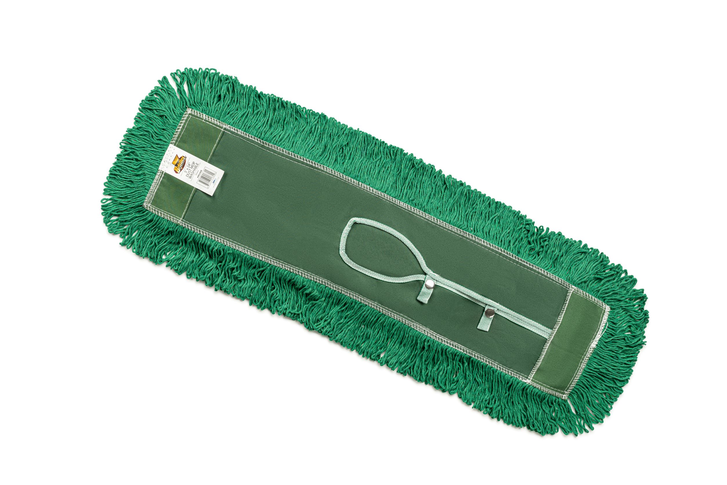 4424GR - BRISTLES 5"x24" Washable Dust Mop Green (Packed 12)-0