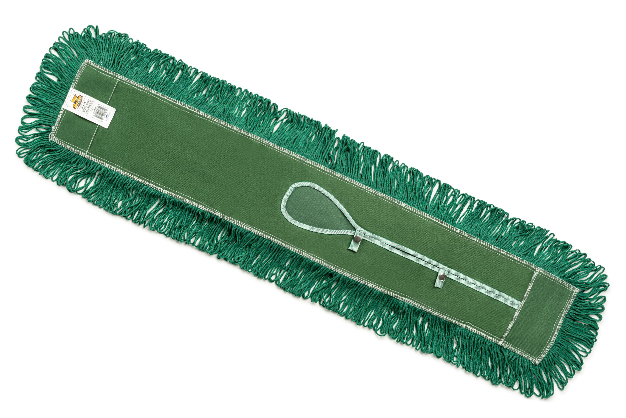 4436GR - BRISTLES 5"x36" Washable Dust Mop Green (Packed 12)-0