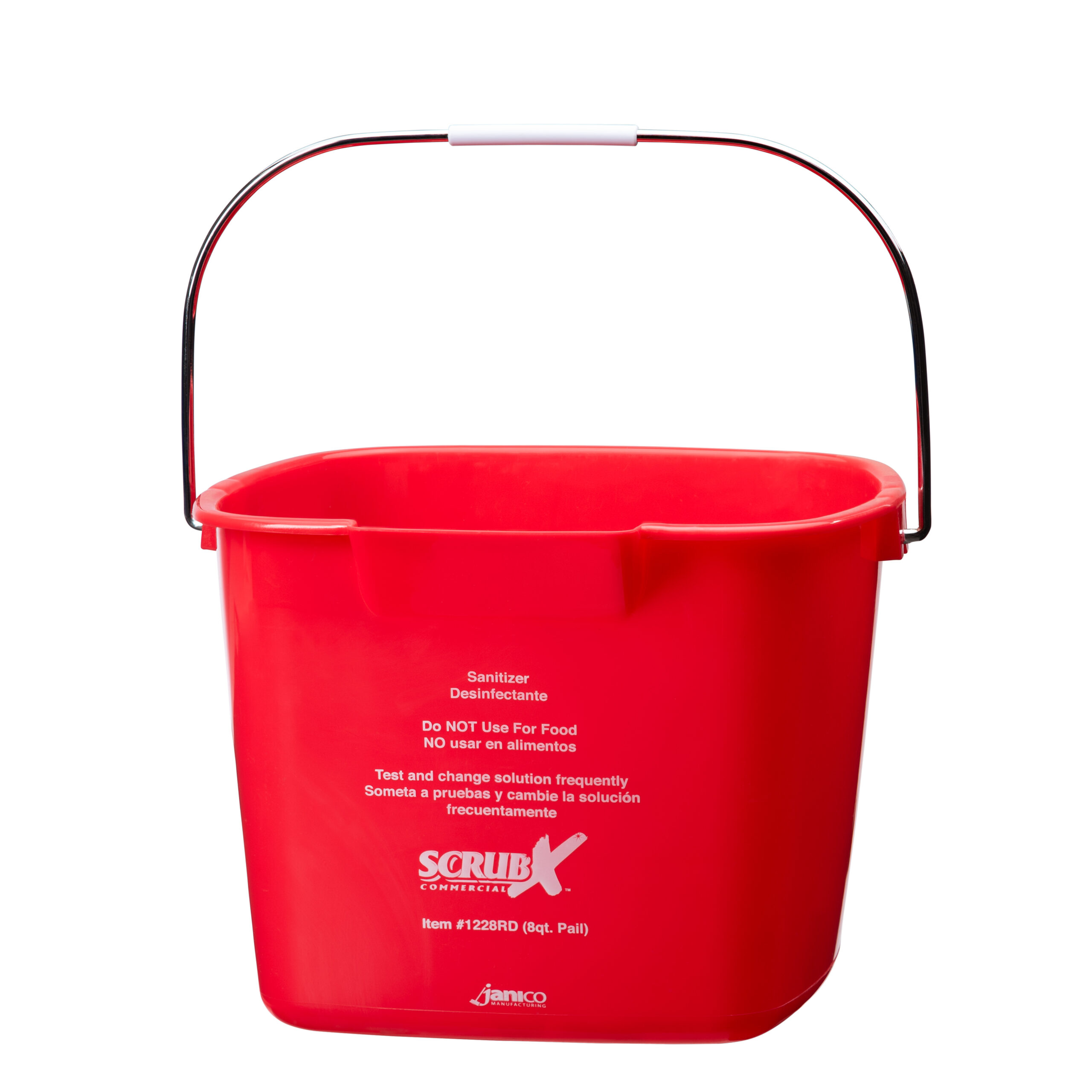 #1228RD - 8qt Red Sanitizer Pail-0