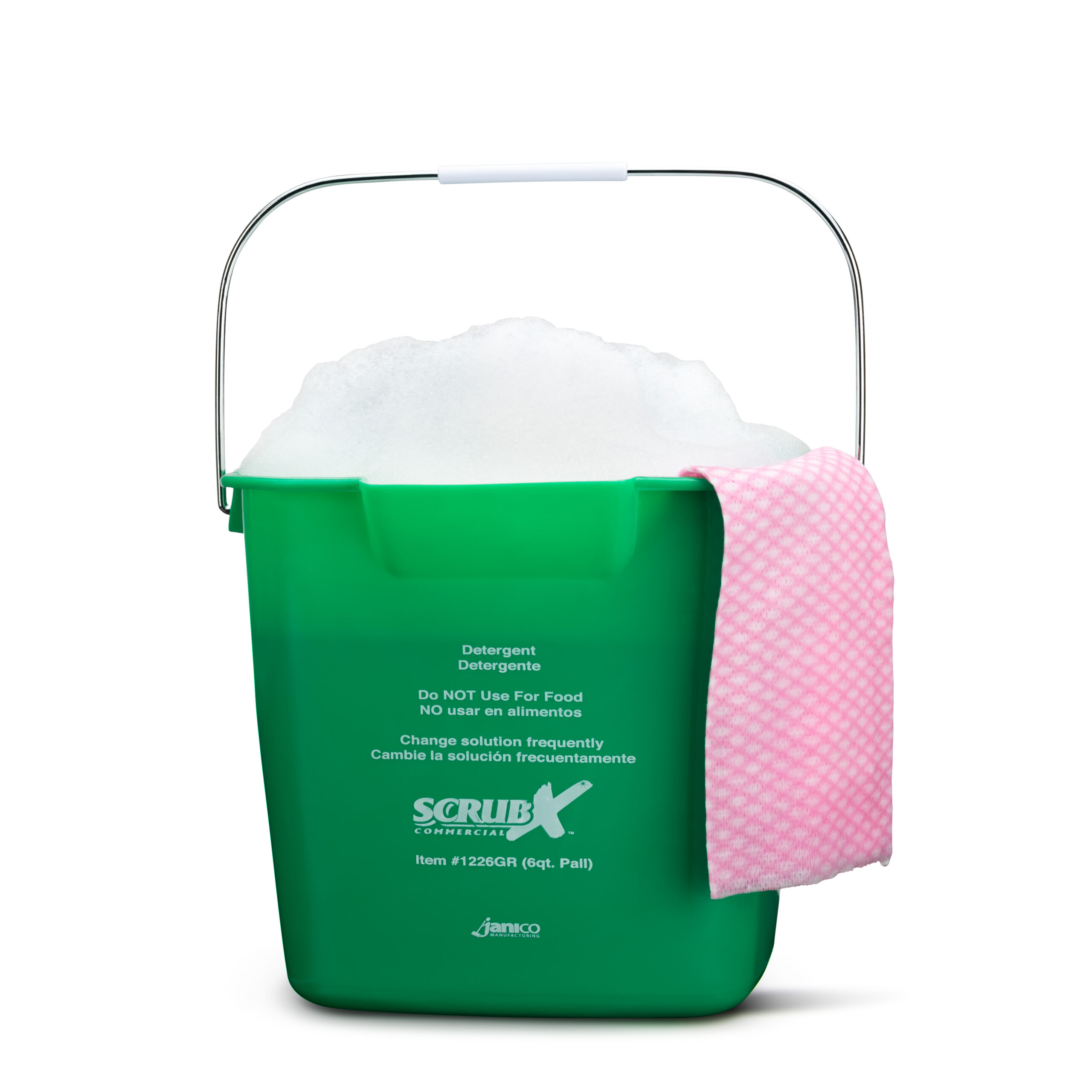 1226GN - 6qt Green Detergent Pail (Packed 12)-0
